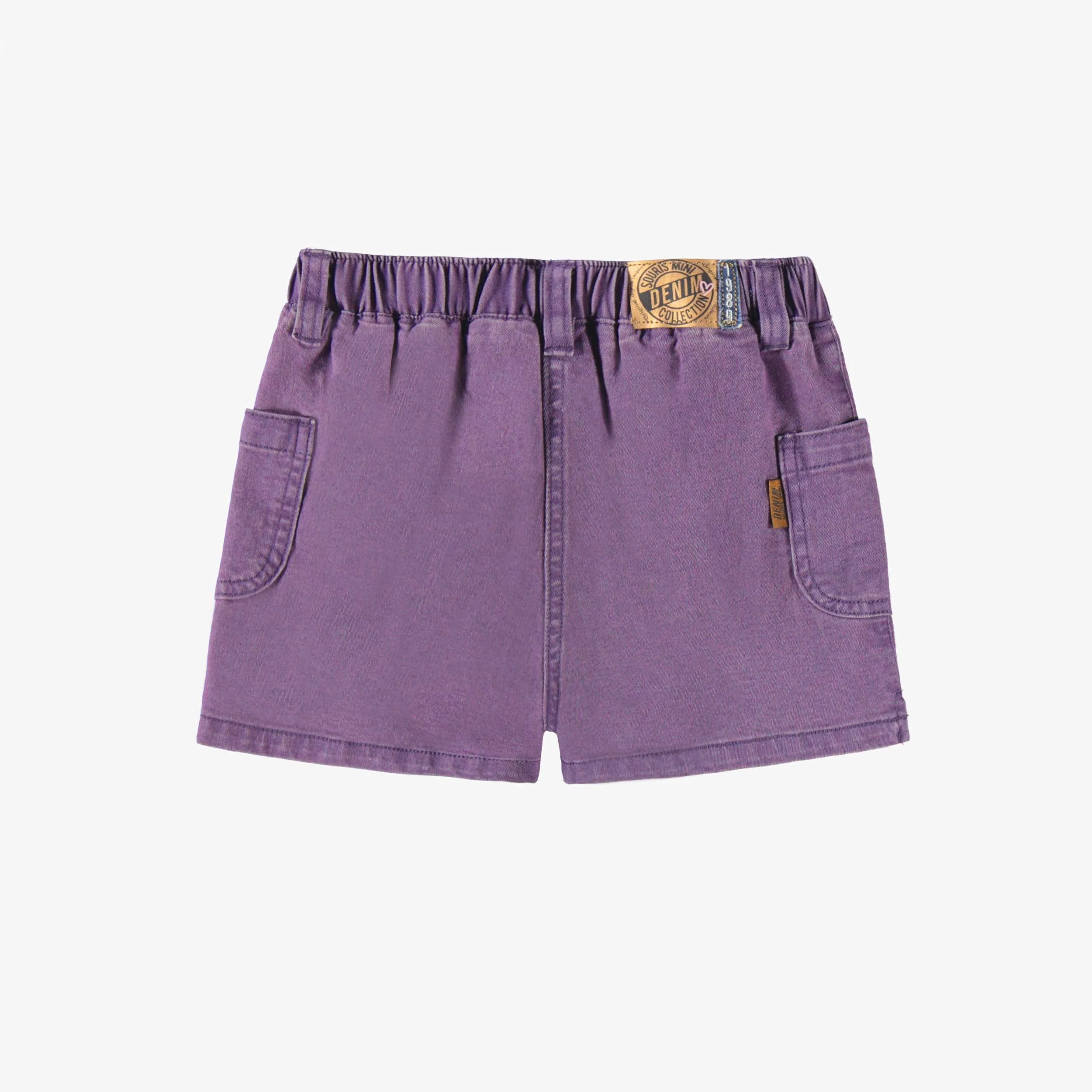 Short mauve en denim, enfant - Image 2
