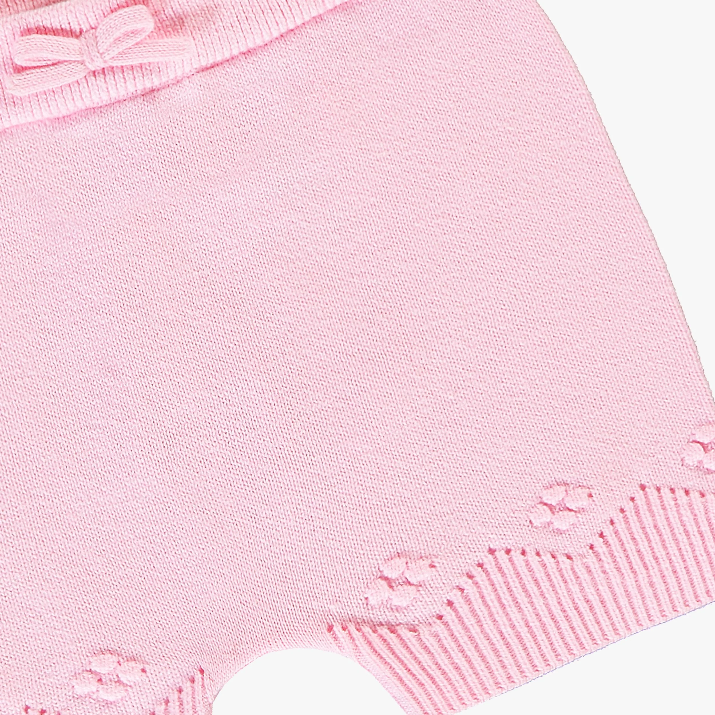 Short rose en tricot à motif pointelle, naissance - Image 2