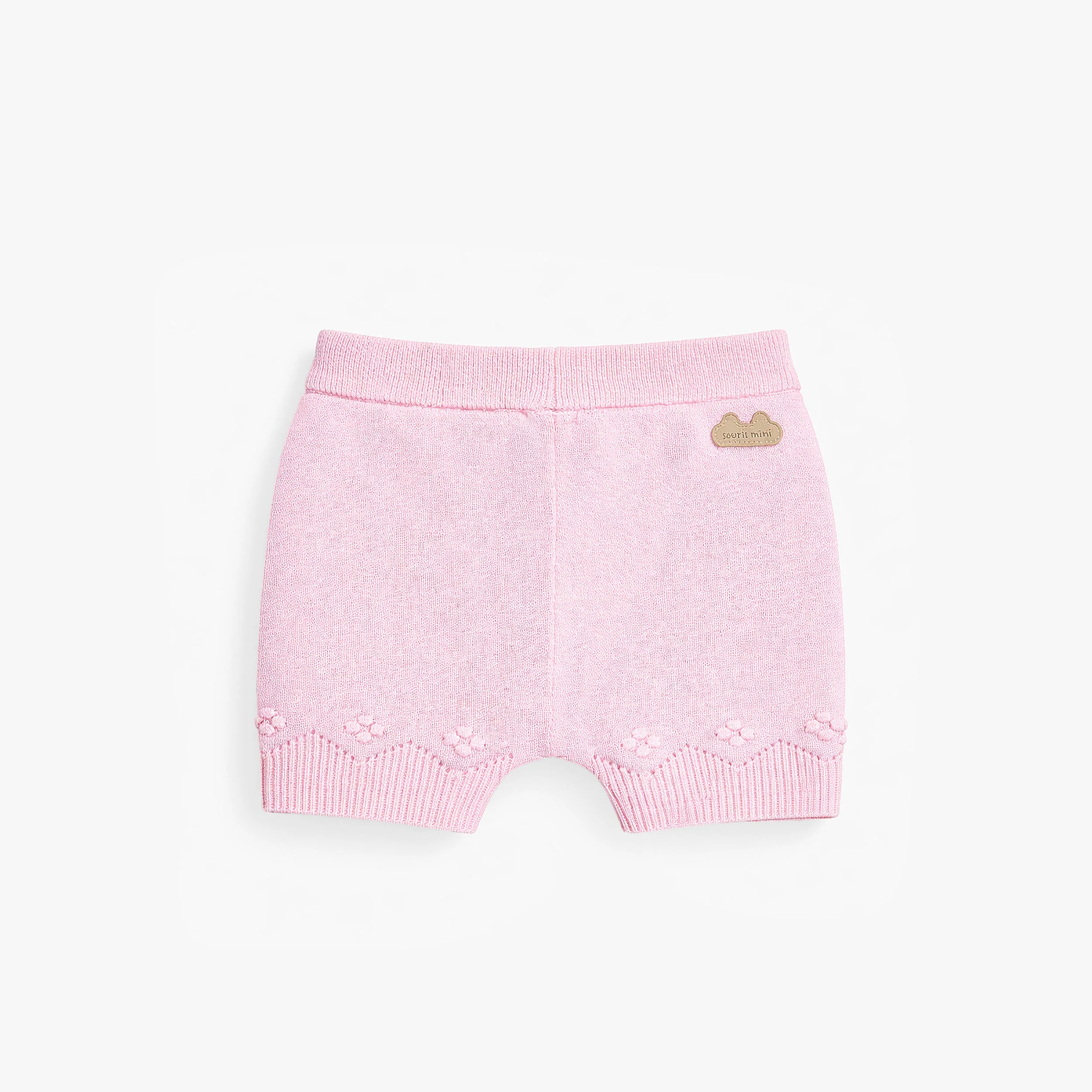 Short rose en tricot à motif pointelle, naissance - Image 4