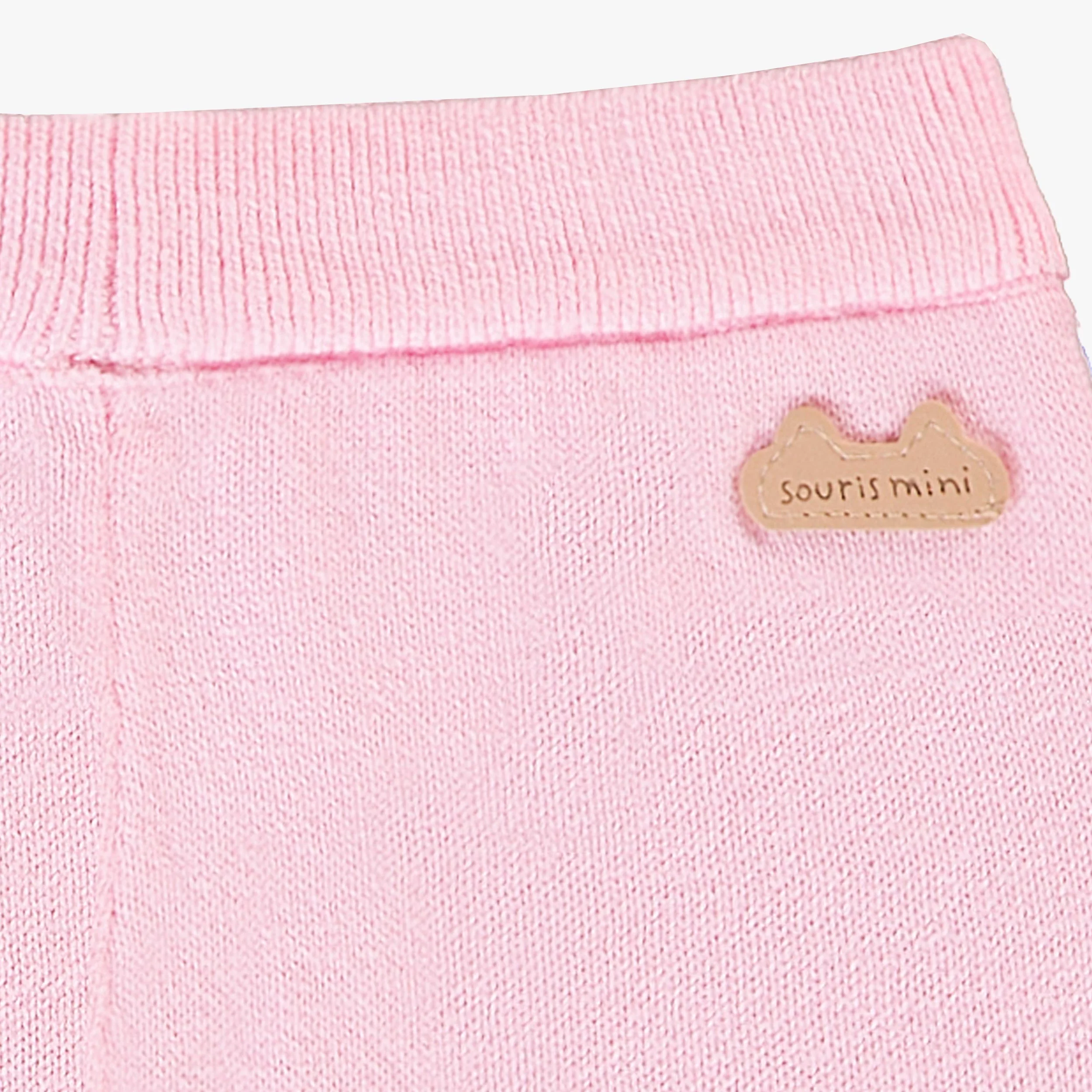 Short rose en tricot à motif pointelle, naissance - Image 5