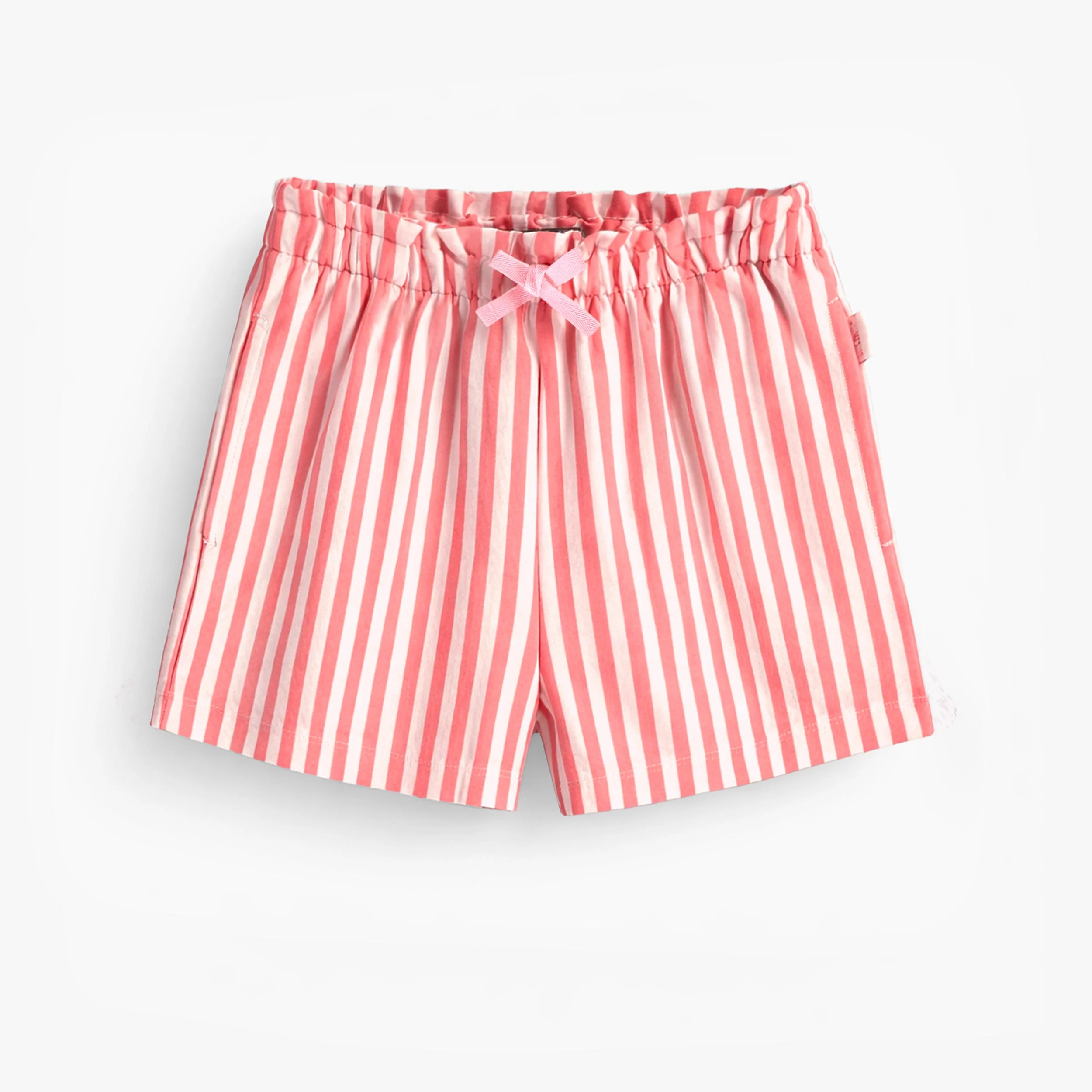 Short rose et crème à rayures, enfant