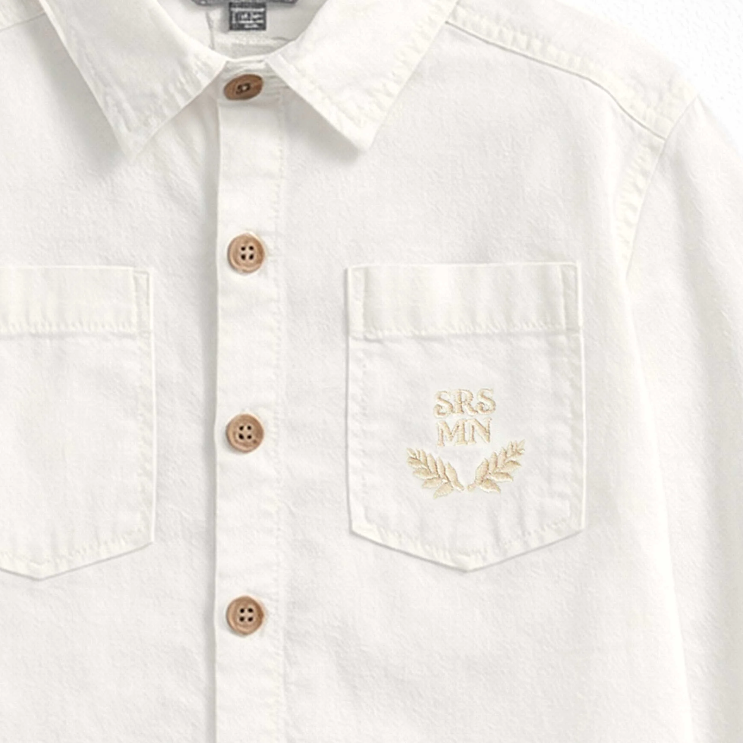 Surchemise blanche en coton et lin, enfant - Image 5