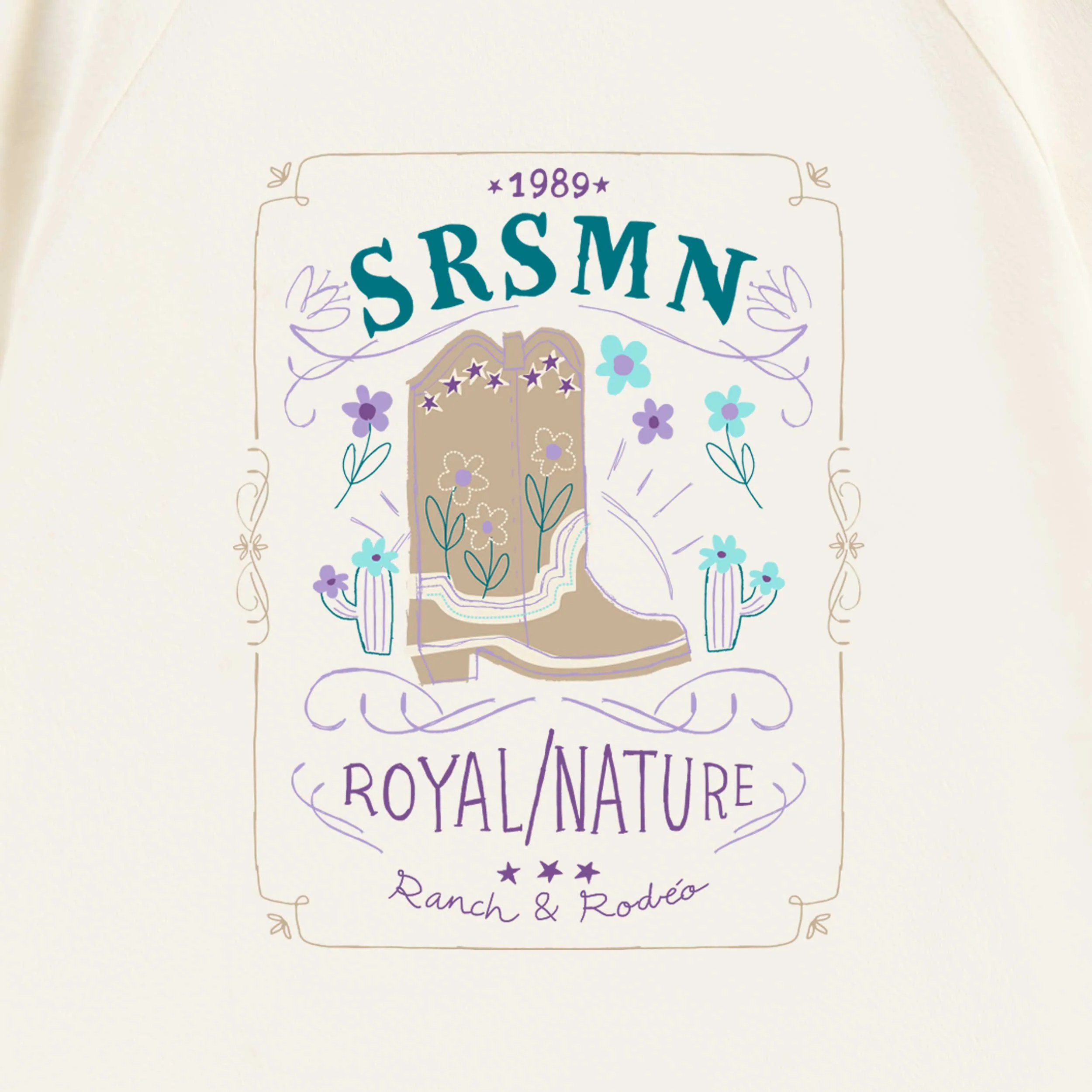 T-shirt beige avec illustration, enfant - Image 2