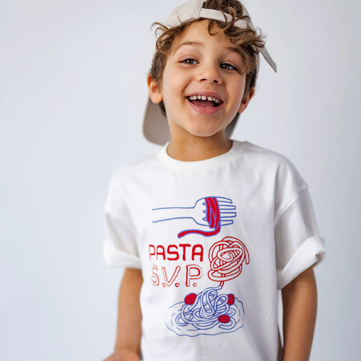T-shirt blanc avec illustration, enfant - Image 2