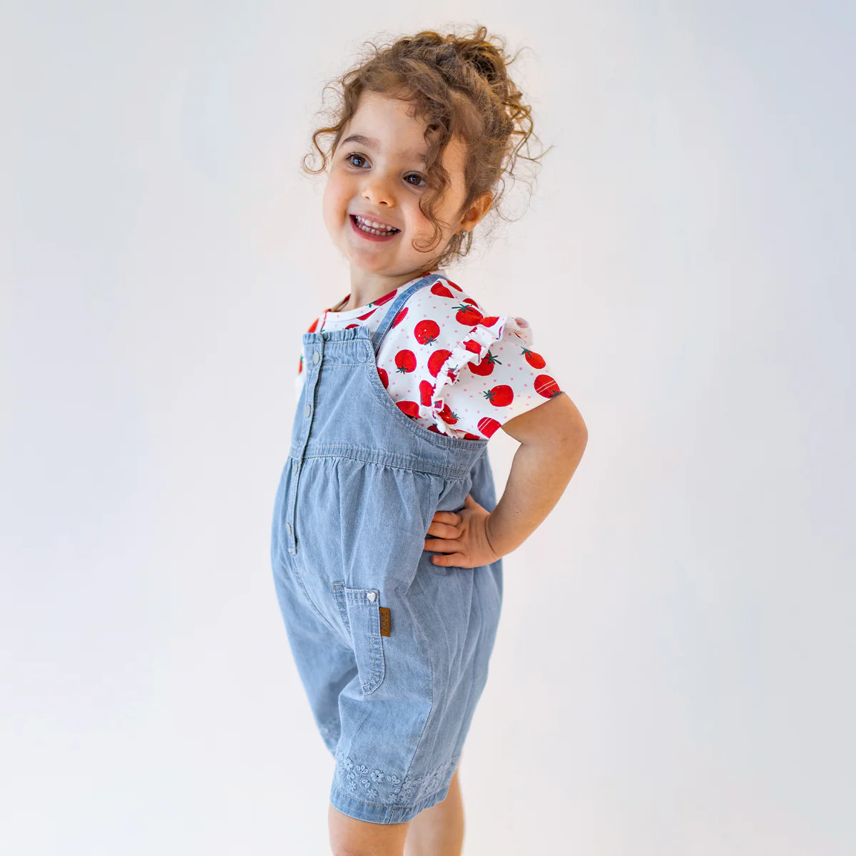 Salopette en denim léger, bébé - Image 2