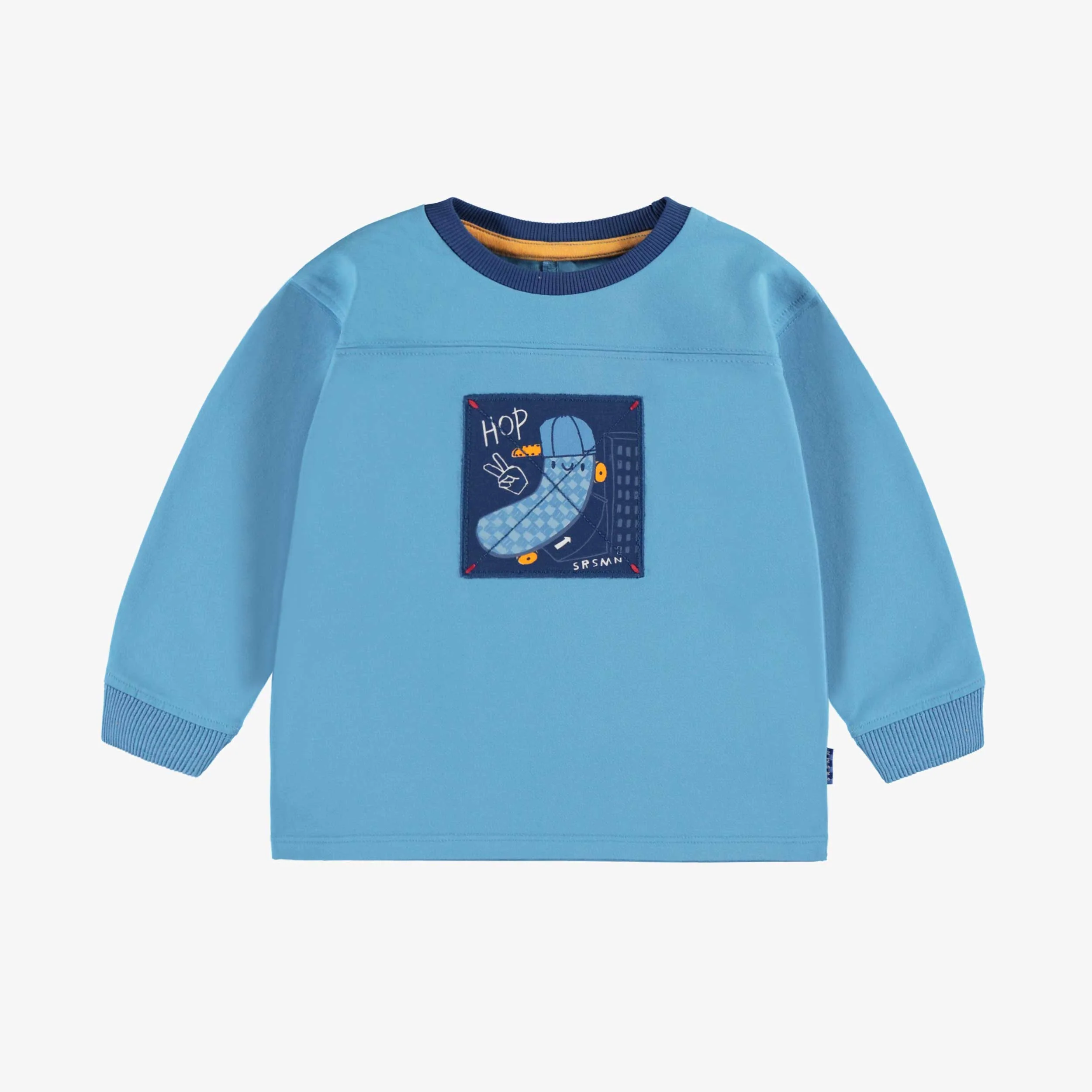 T-shirt bleu à illustration brodée, bébé