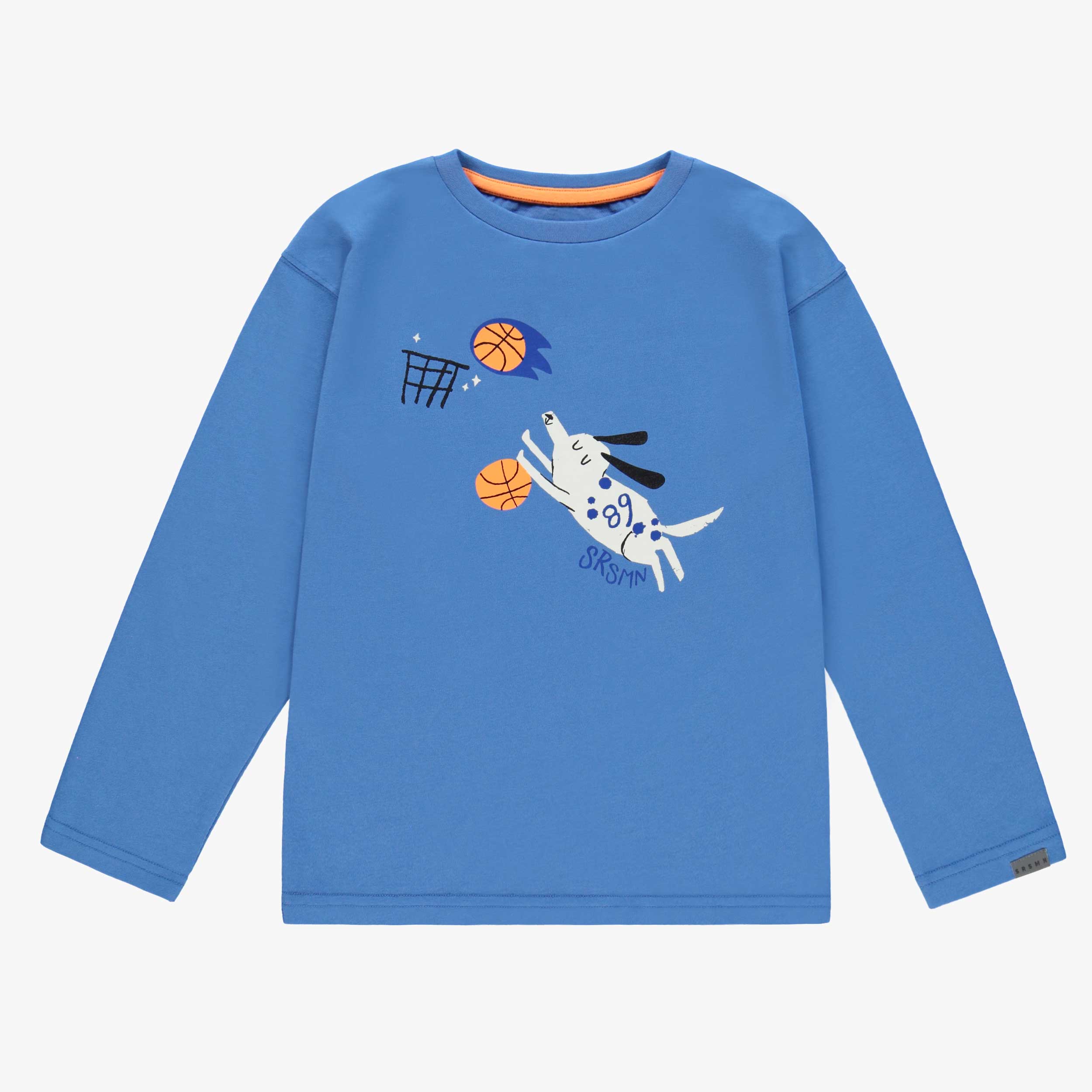 T-shirt bleu avec illustration, enfant