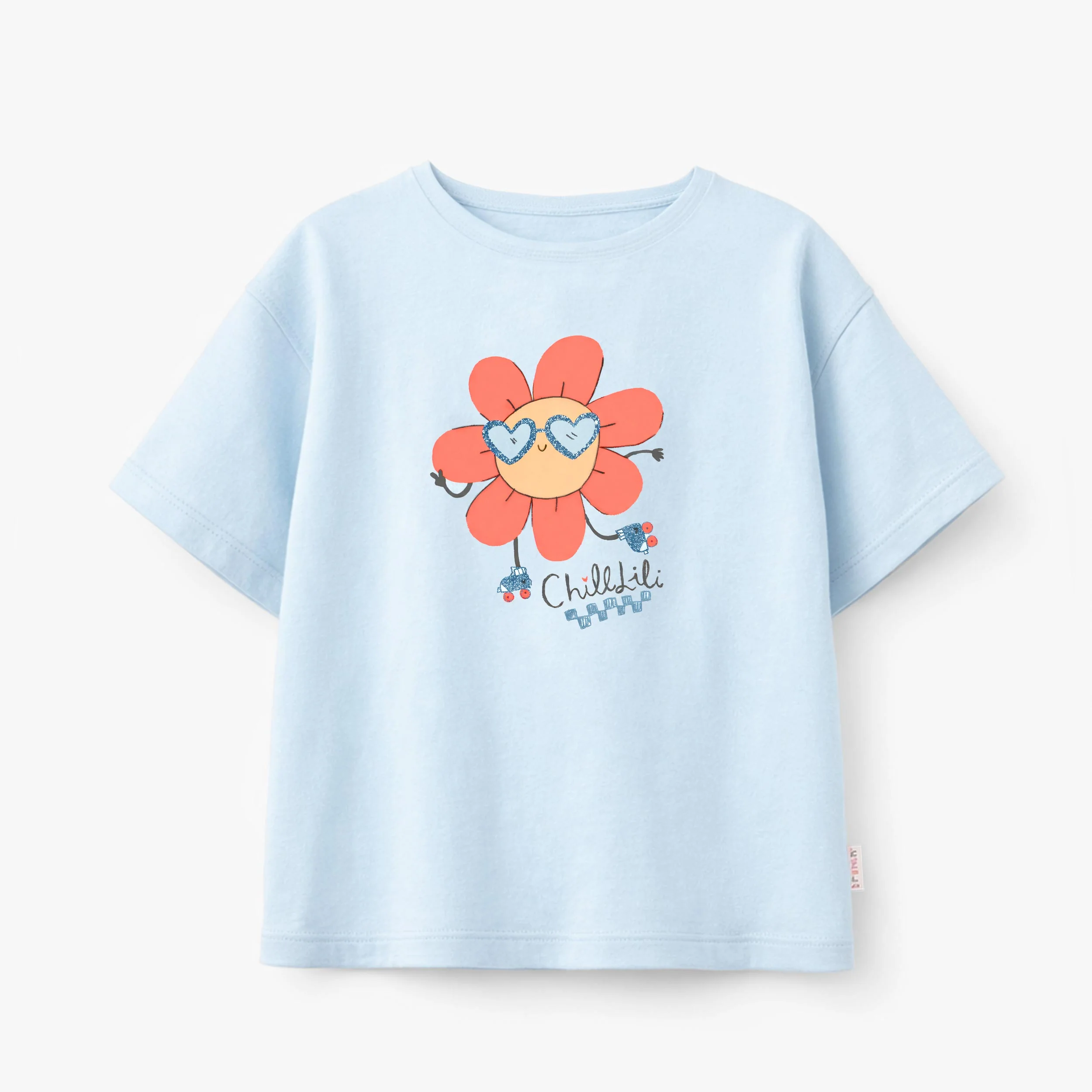 T-shirt bleu avec illustration, enfant