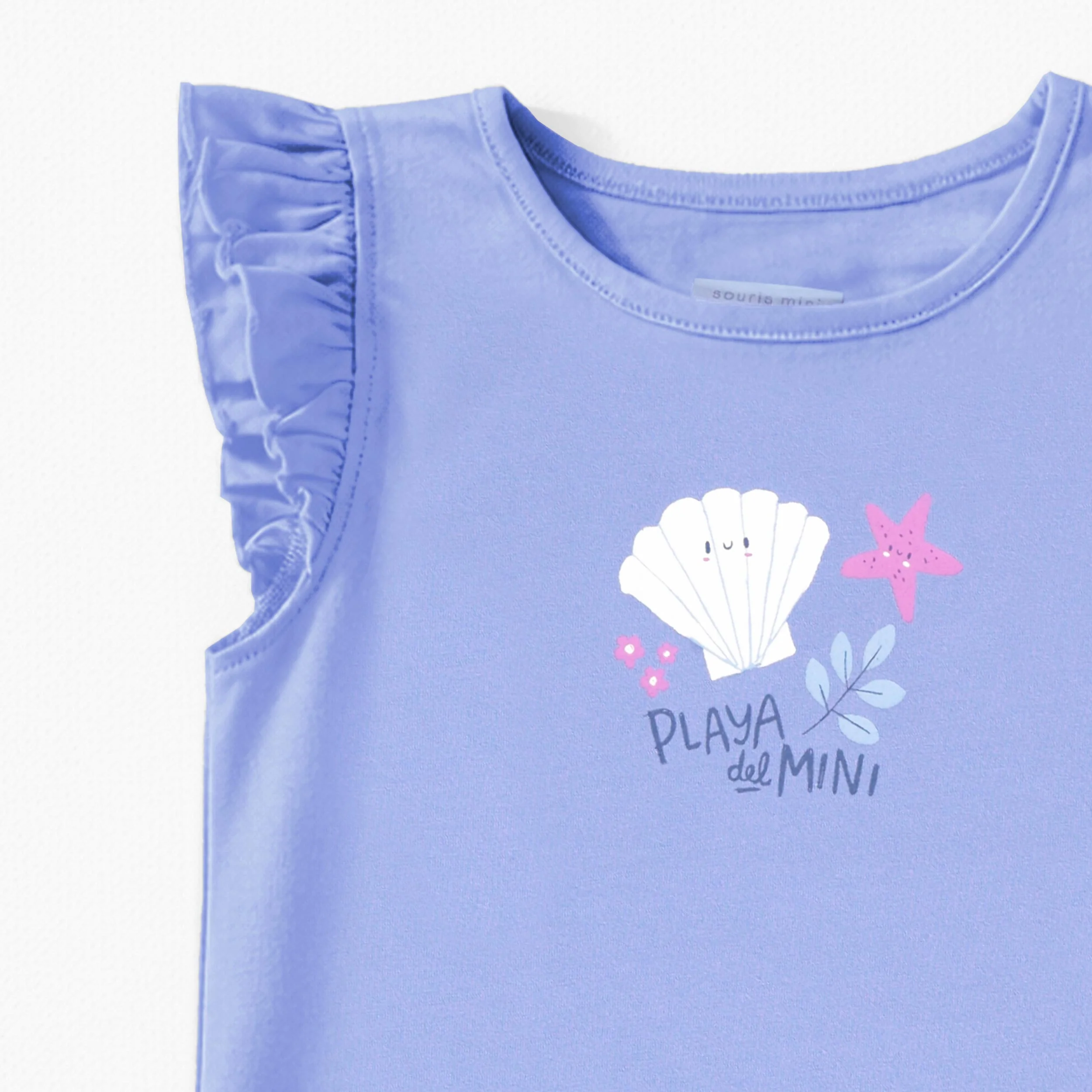 T-shirt bleu avec illustration, enfant - Image 2