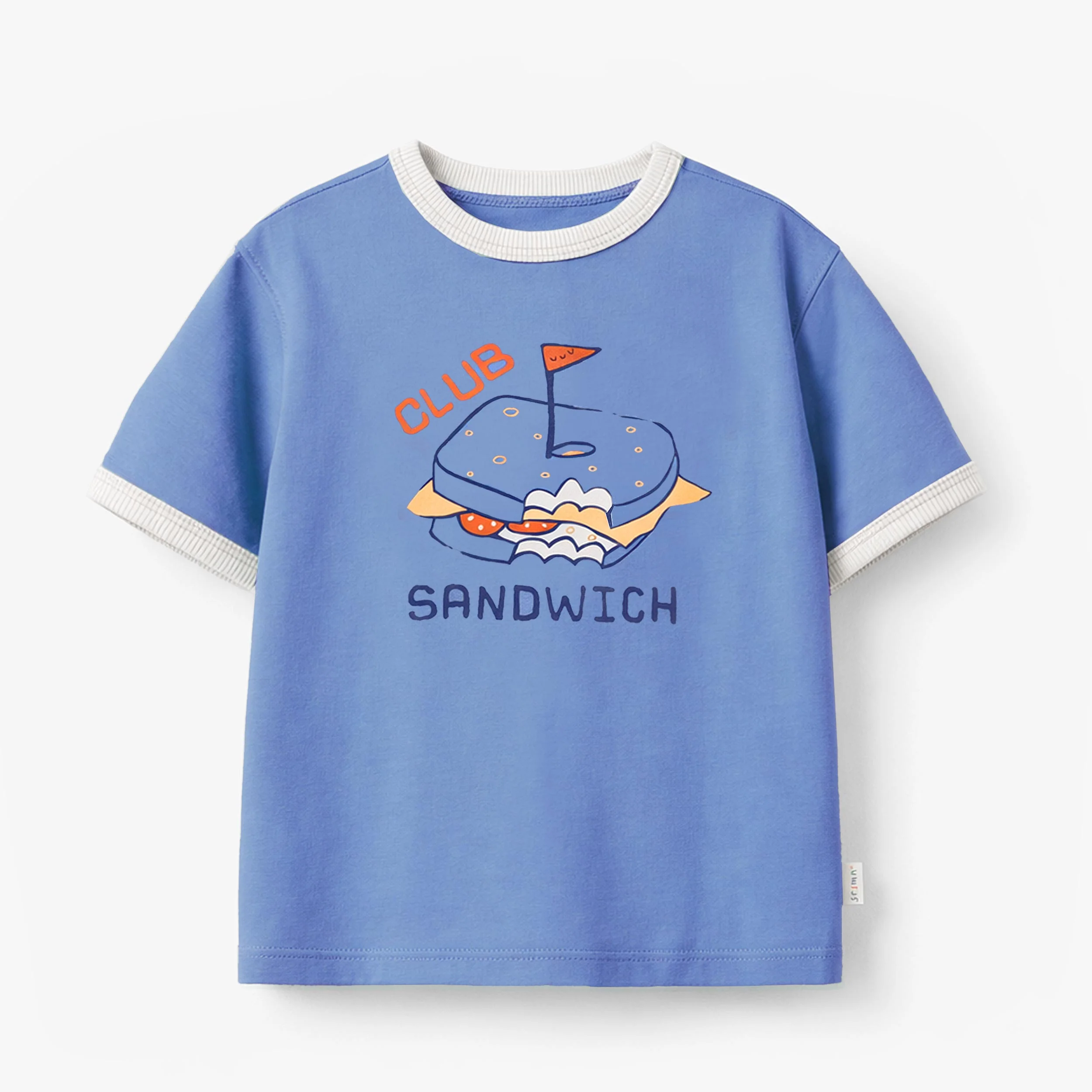 T-shirt bleu avec illustration, enfant