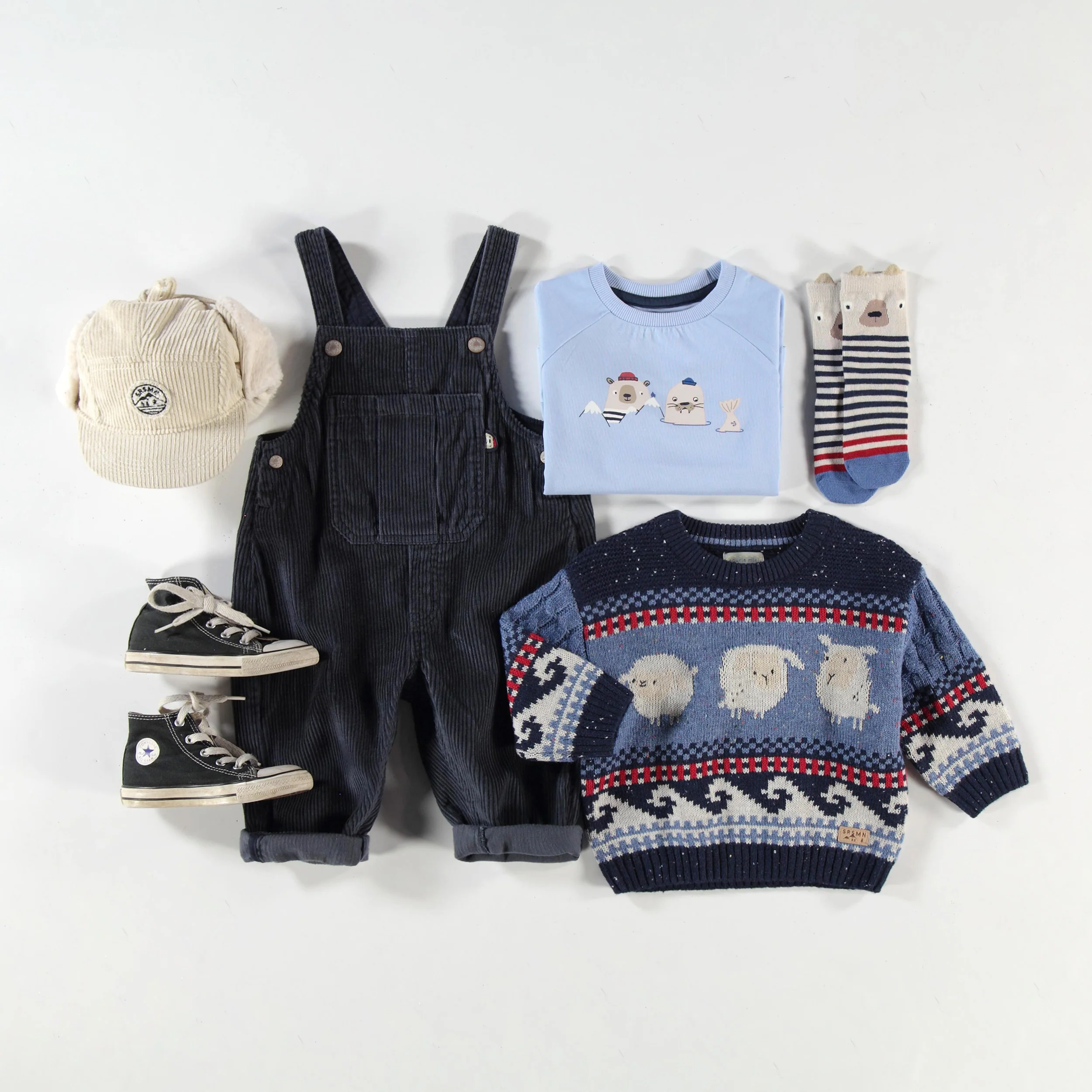 T-shirt bleu avec illustrations, bébé - Image 4