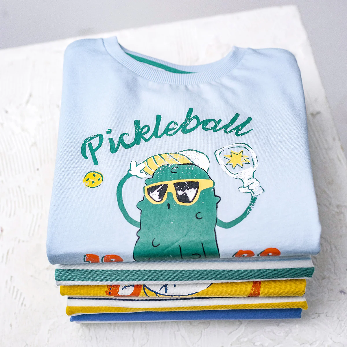 T-shirt bleu pâle avec illustration, enfant - Image 3