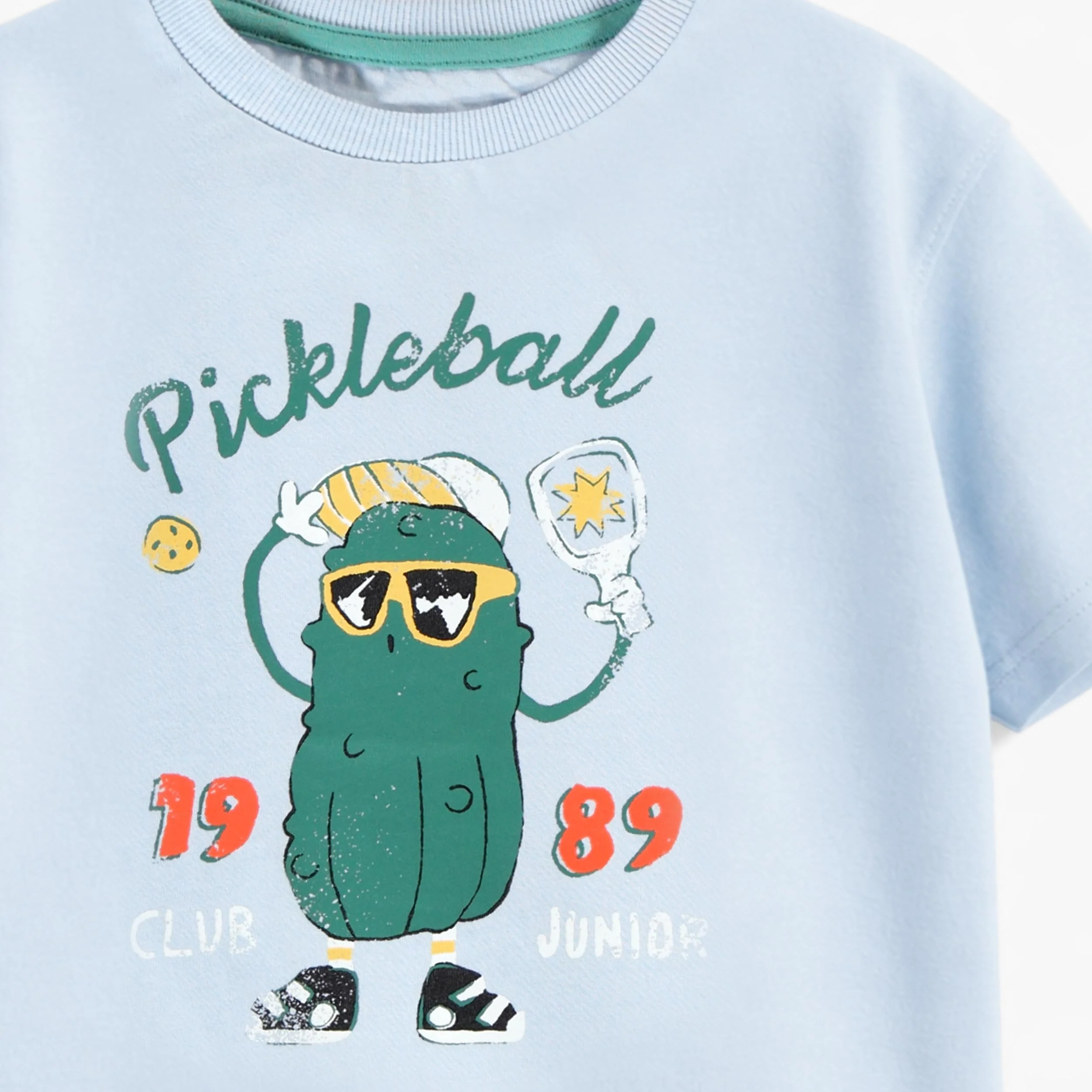 T-shirt bleu pâle avec illustration, enfant - Image 4