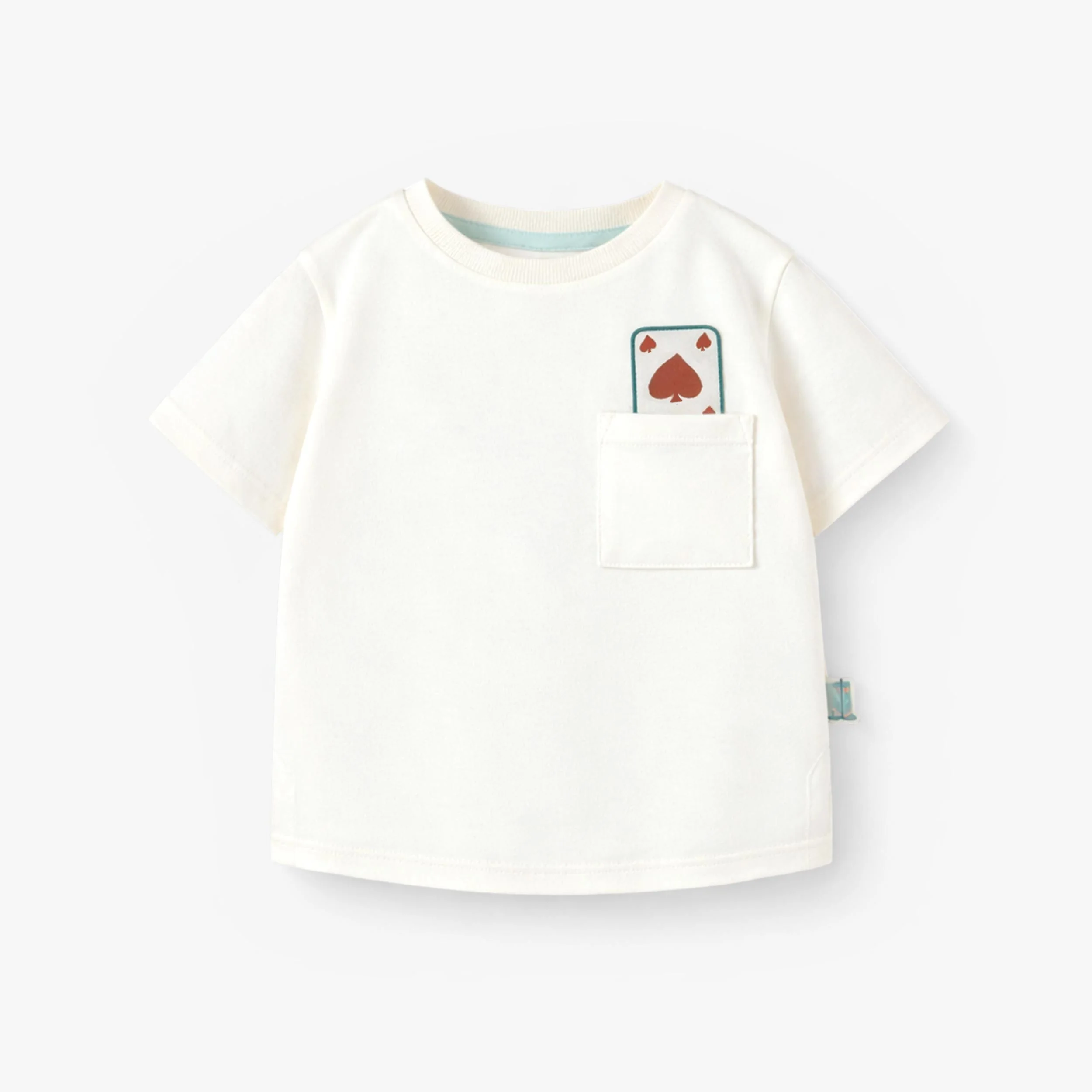 T-shirt crème avec illustration au dos, bébé