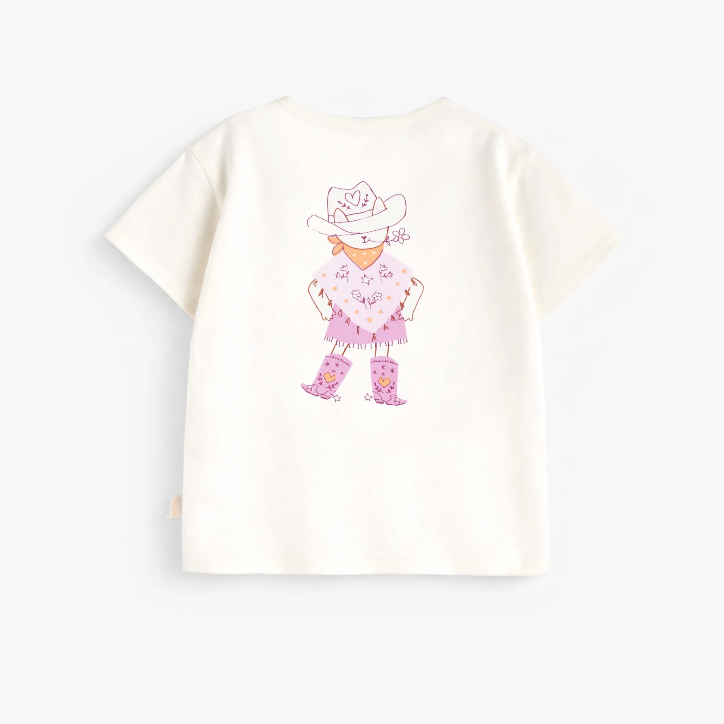 T-shirt crème avec illustration au dos, enfant - Image 4