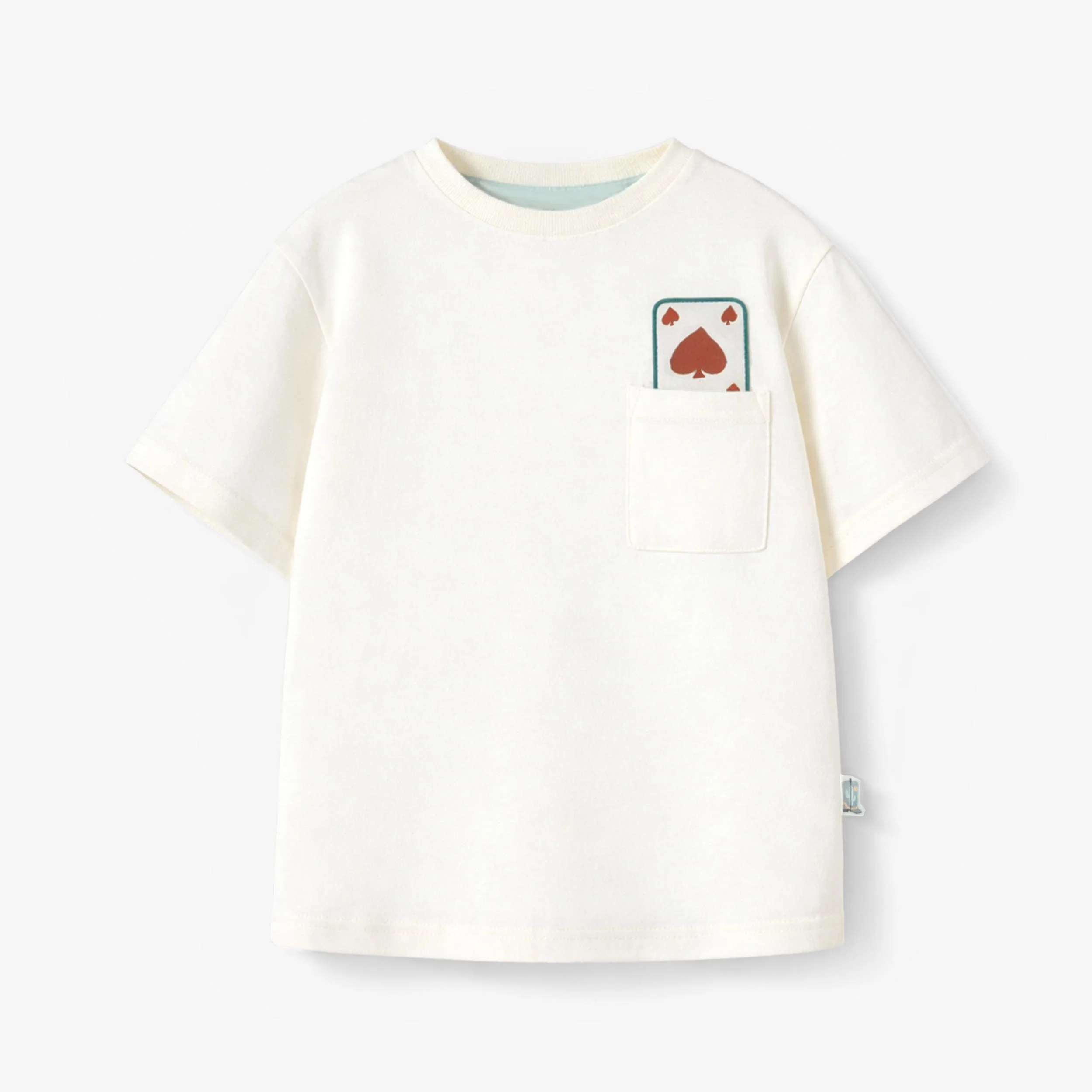 T-shirt crème avec illustration au dos, enfant