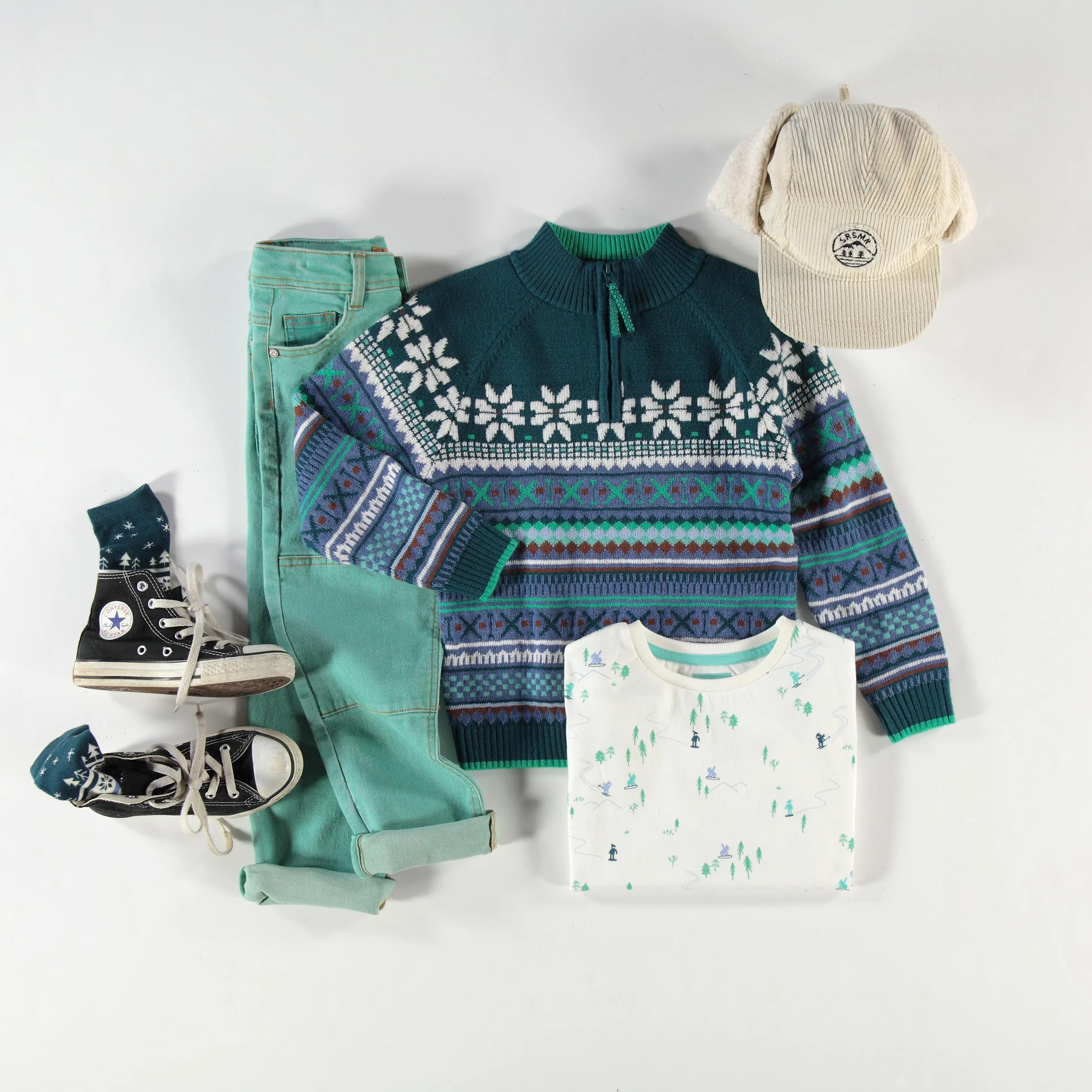 T-shirt crème avec motifs, enfant - Image 3