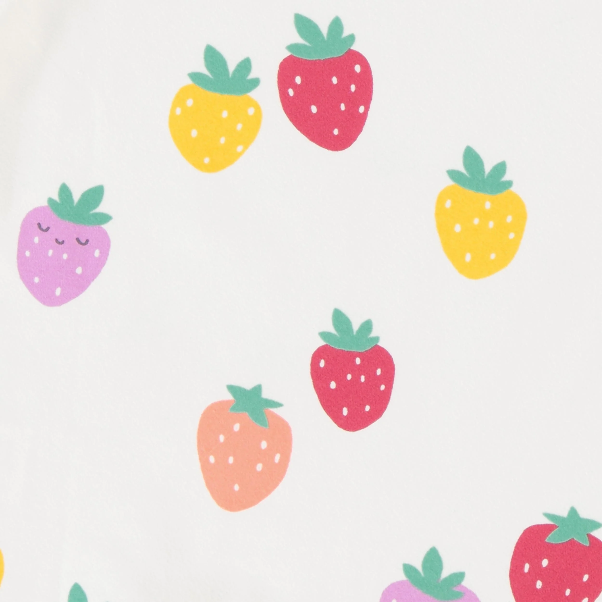 T-shirt crème à motifs de fraises, enfant - Image 3