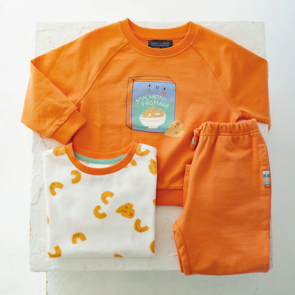 T-shirt crème à motifs de macaronis, bébé - Image 3