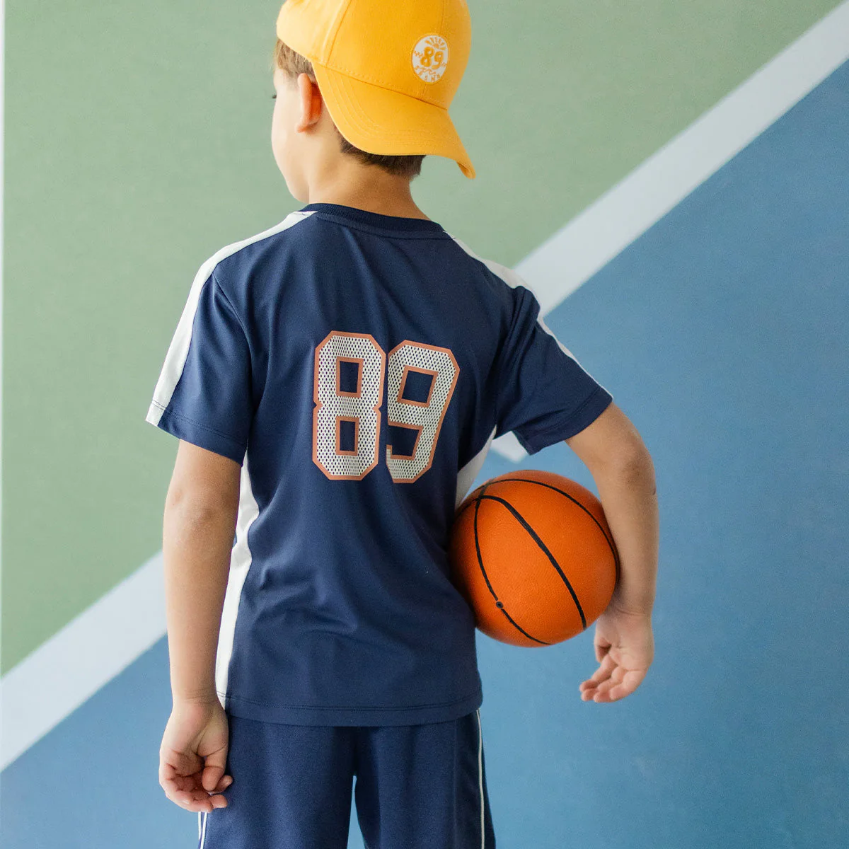 T-shirt de sport bleu marine, enfant - Image 2