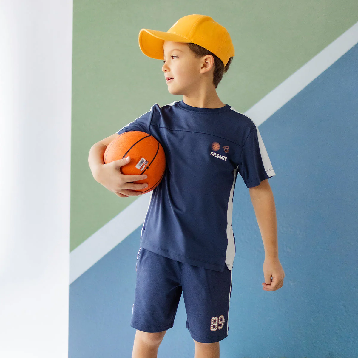 T-shirt de sport bleu marine, enfant - Image 3