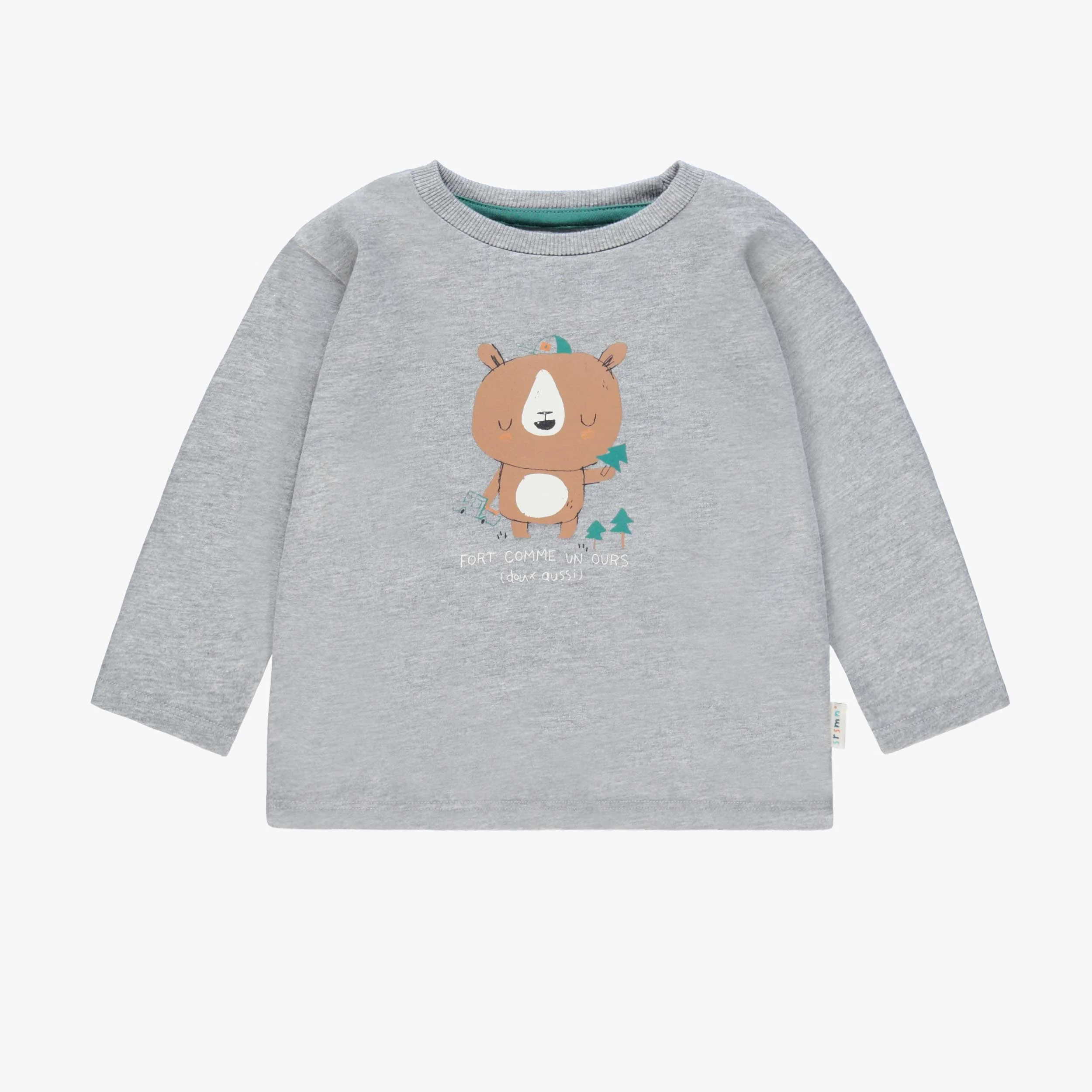 T-shirt gris avec illustration, bébé