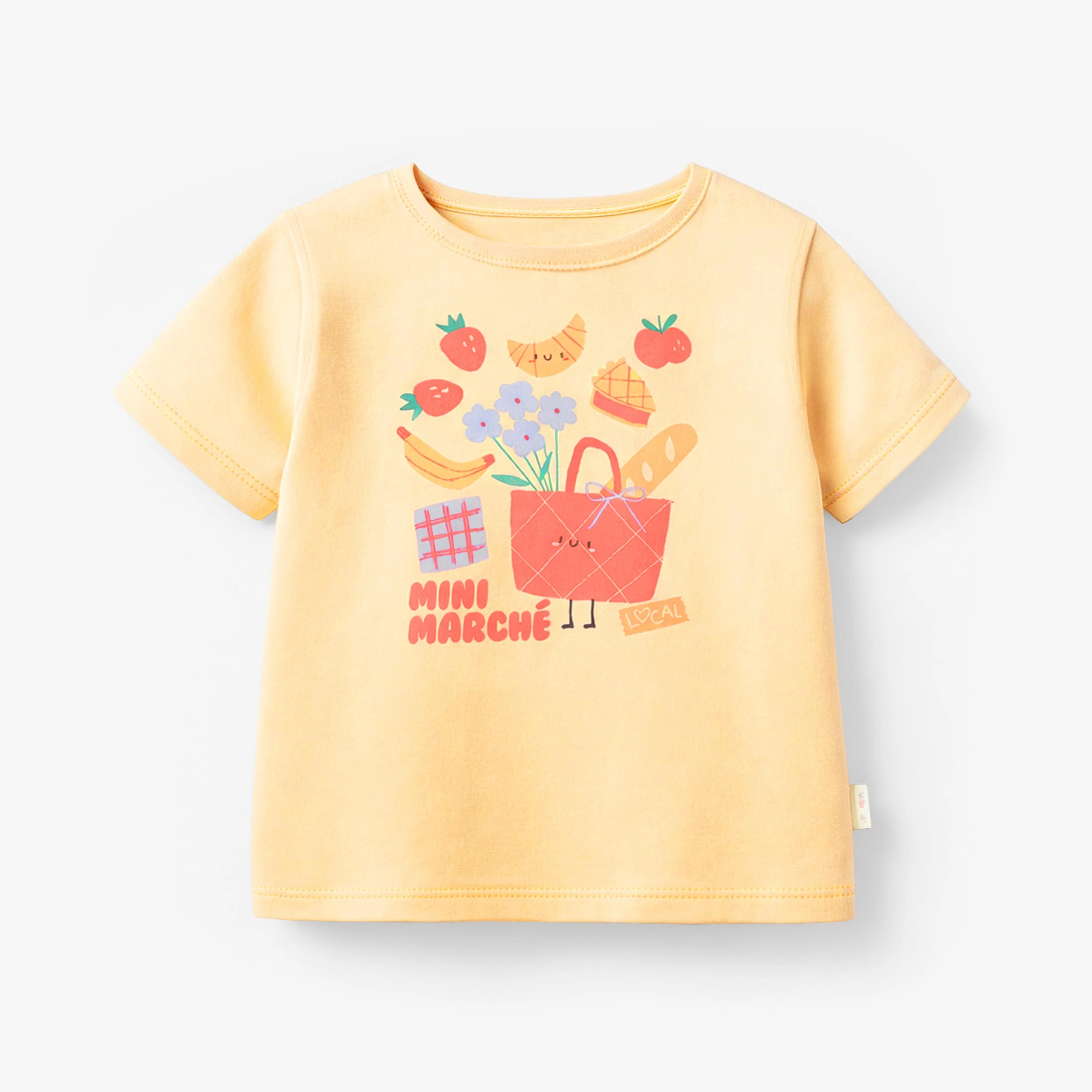 T-shirt jaune avec illustration, enfant