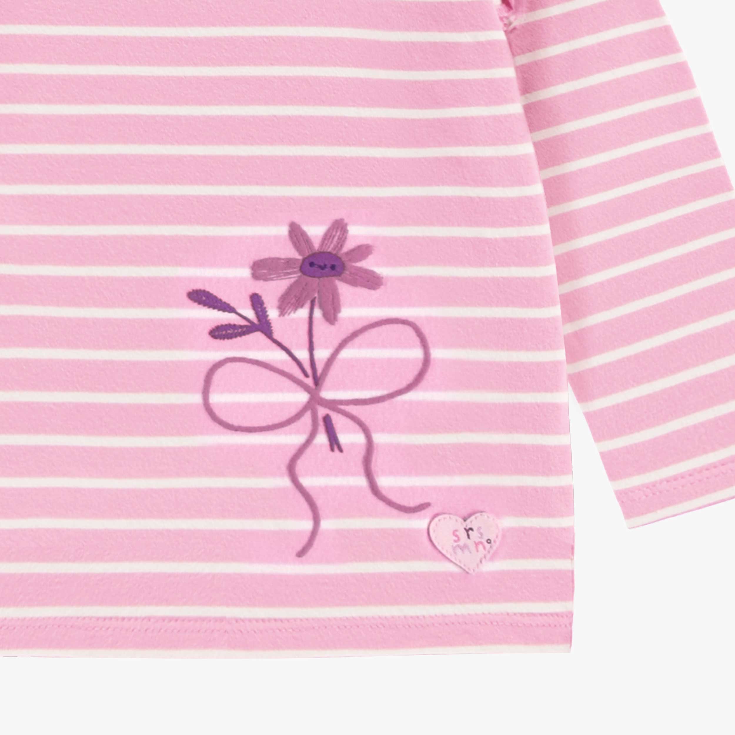 T-shirt lilas à rayures, bébé - Image 2