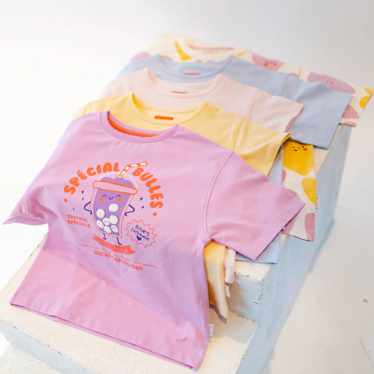 T-shirt lilas avec illustration, enfant - Image 6