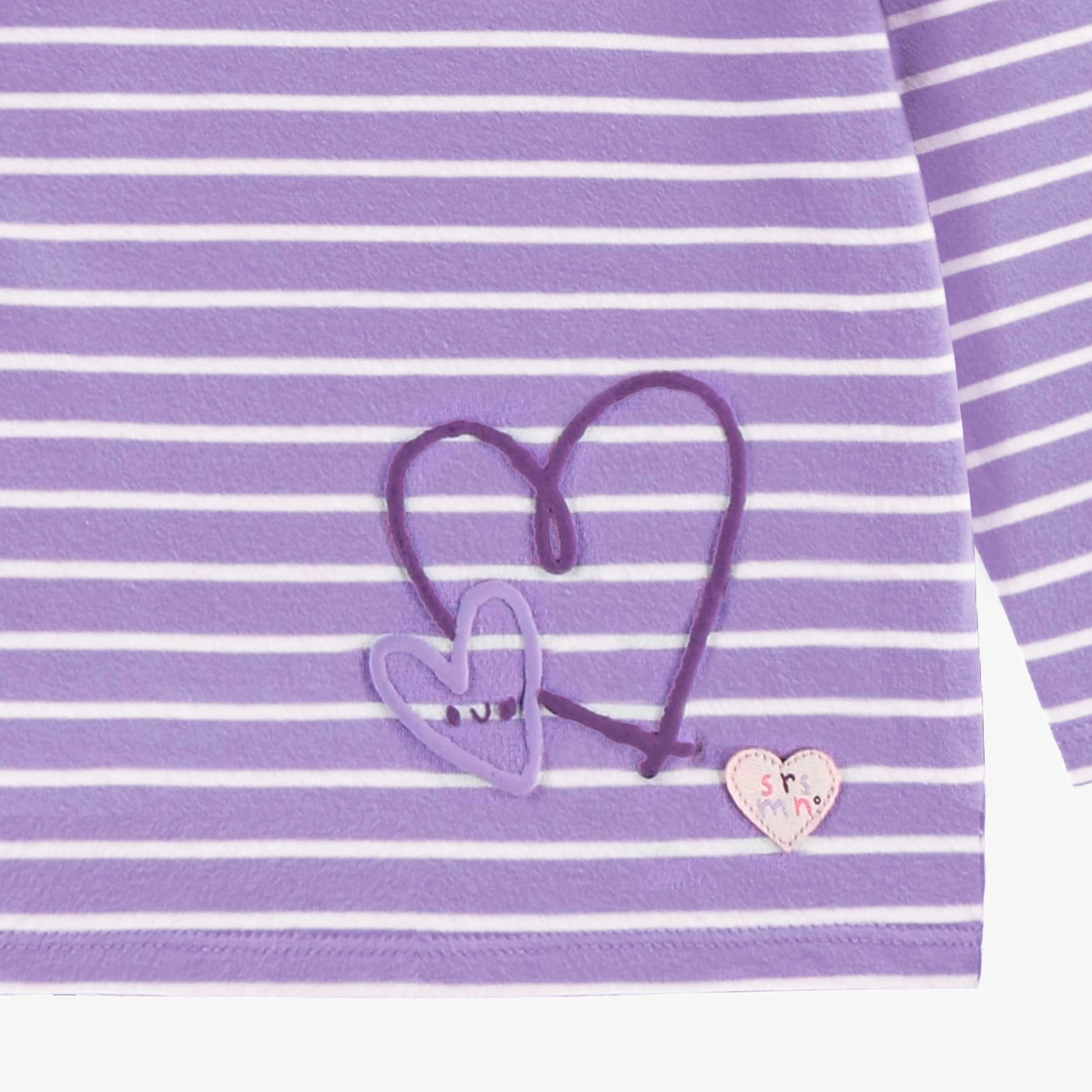 T-shirt mauve à rayures, bébé - Image 2