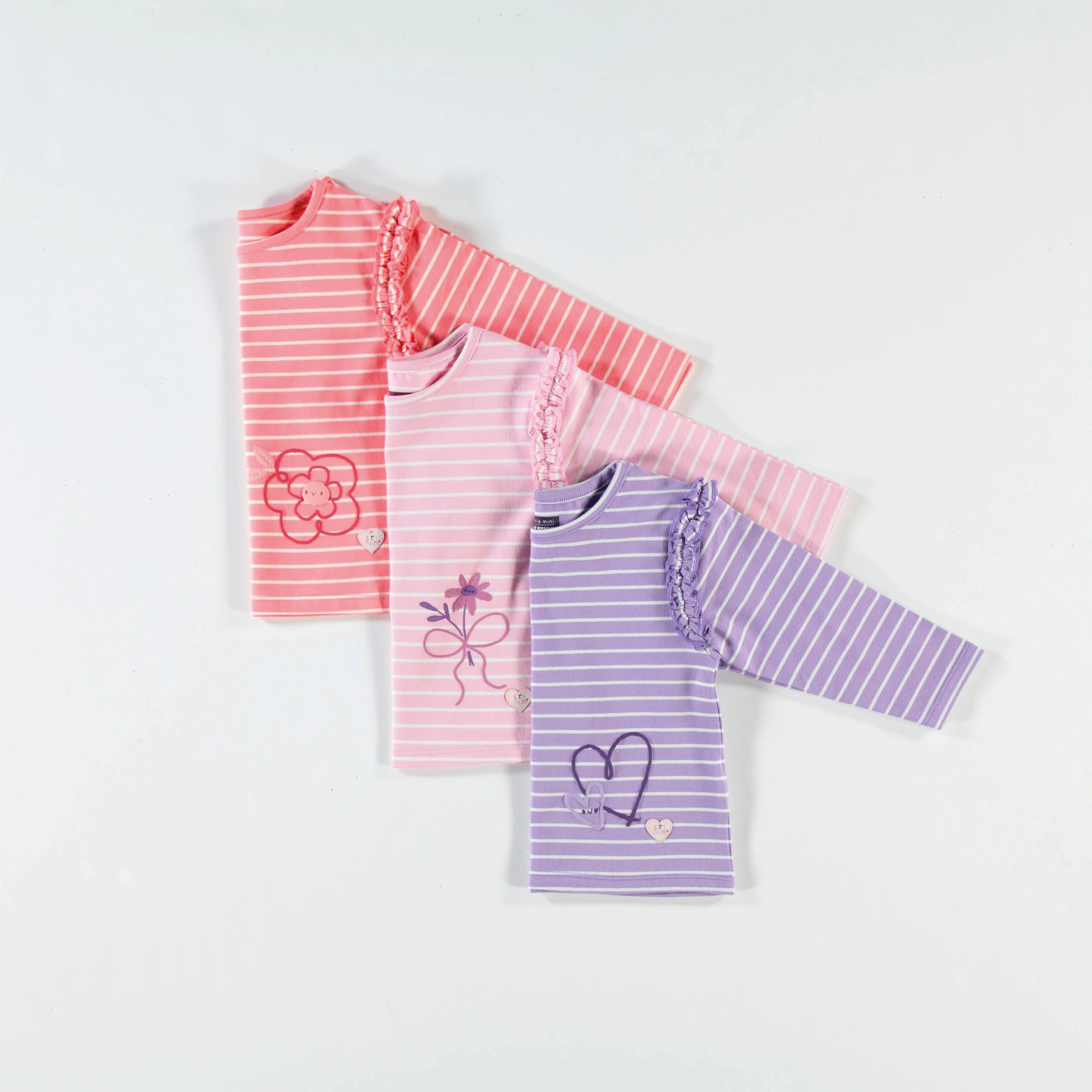 T-shirt mauve à rayures, bébé - Image 3