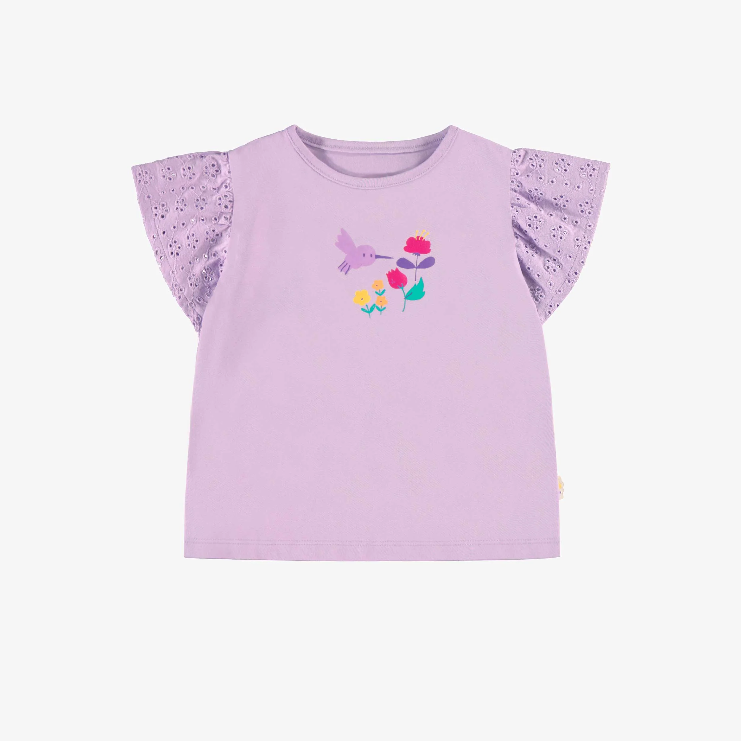 T-shirt mauve avec illustration, bébé