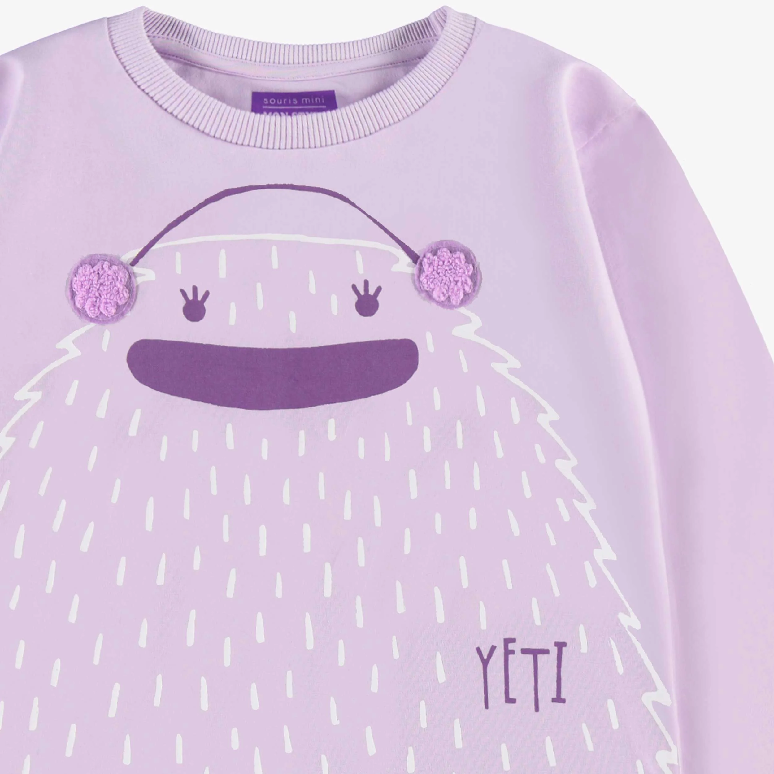 T-shirt mauve avec illustration, enfant - Image 2