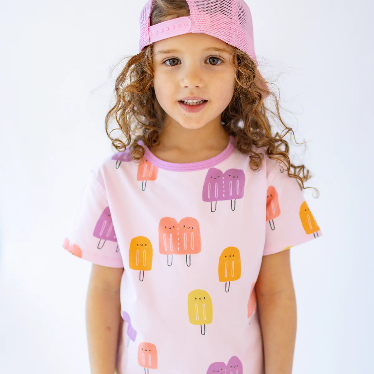 T-shirt mauve à motifs de sucettes glacées, enfant - Image 2