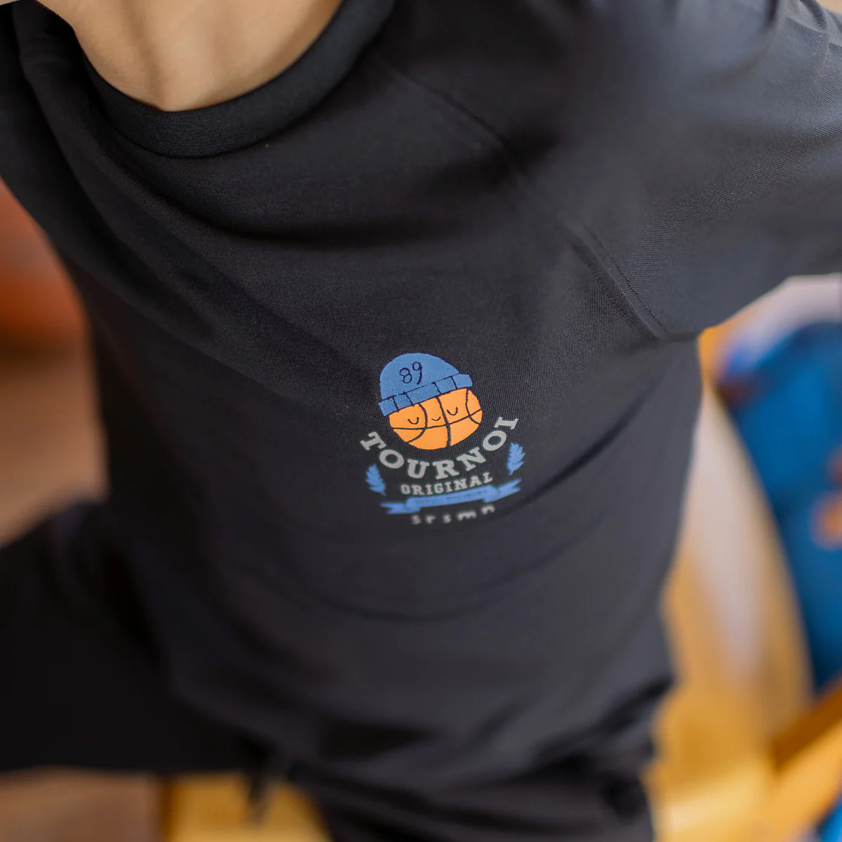 T-shirt noir avec illustration, enfant - Image 3