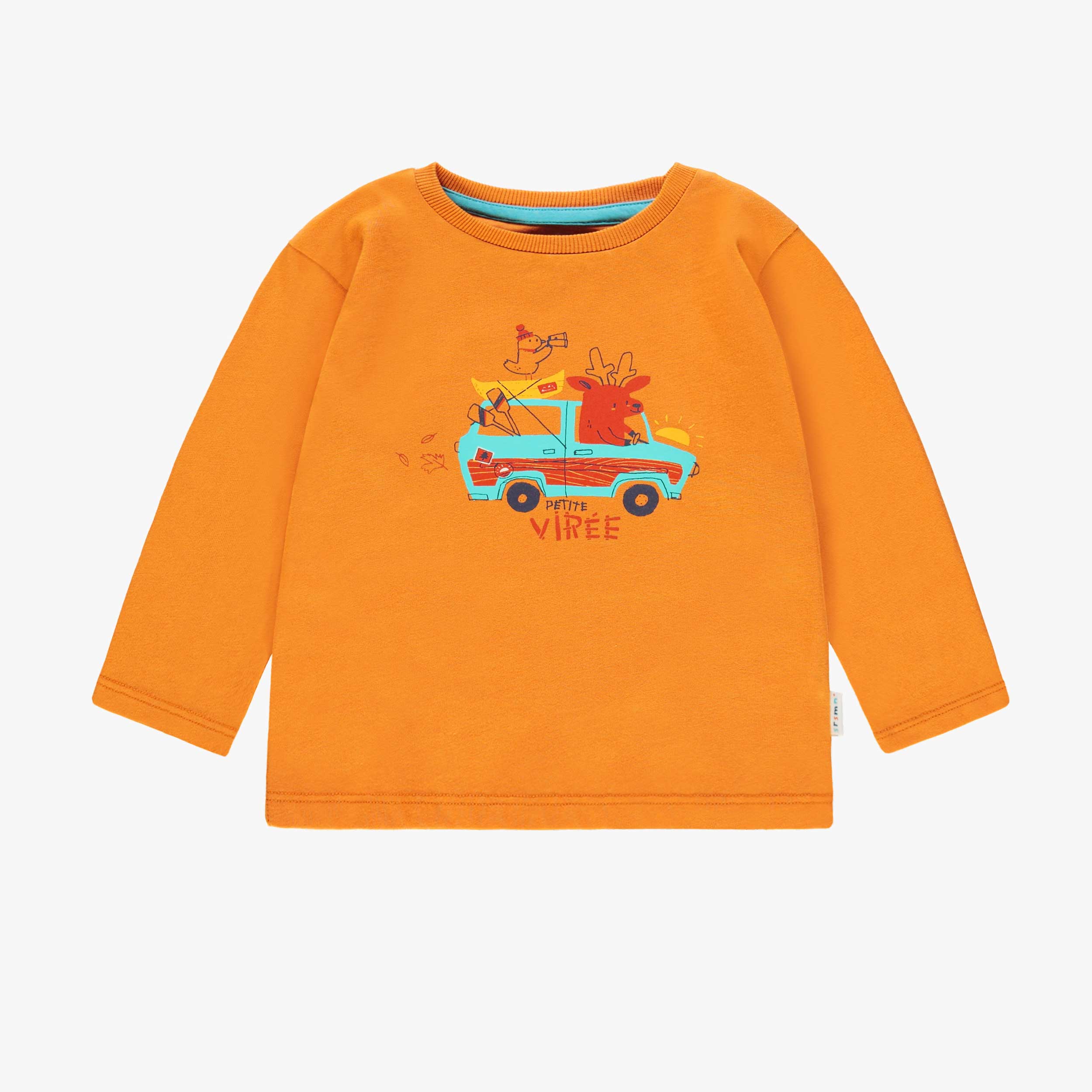 T-shirt orange avec illustration, bébé