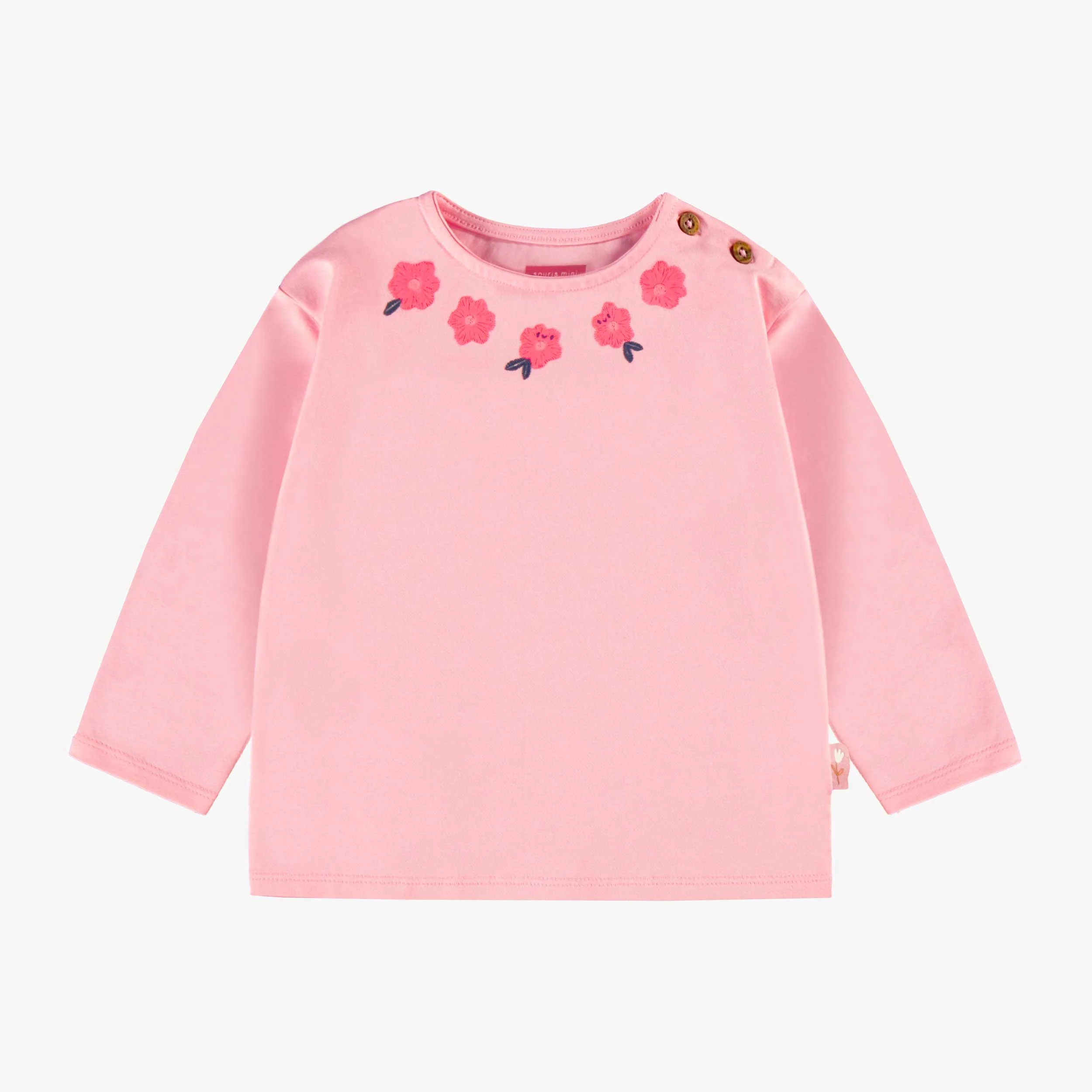 T-shirt rose à motif floral, bébé
