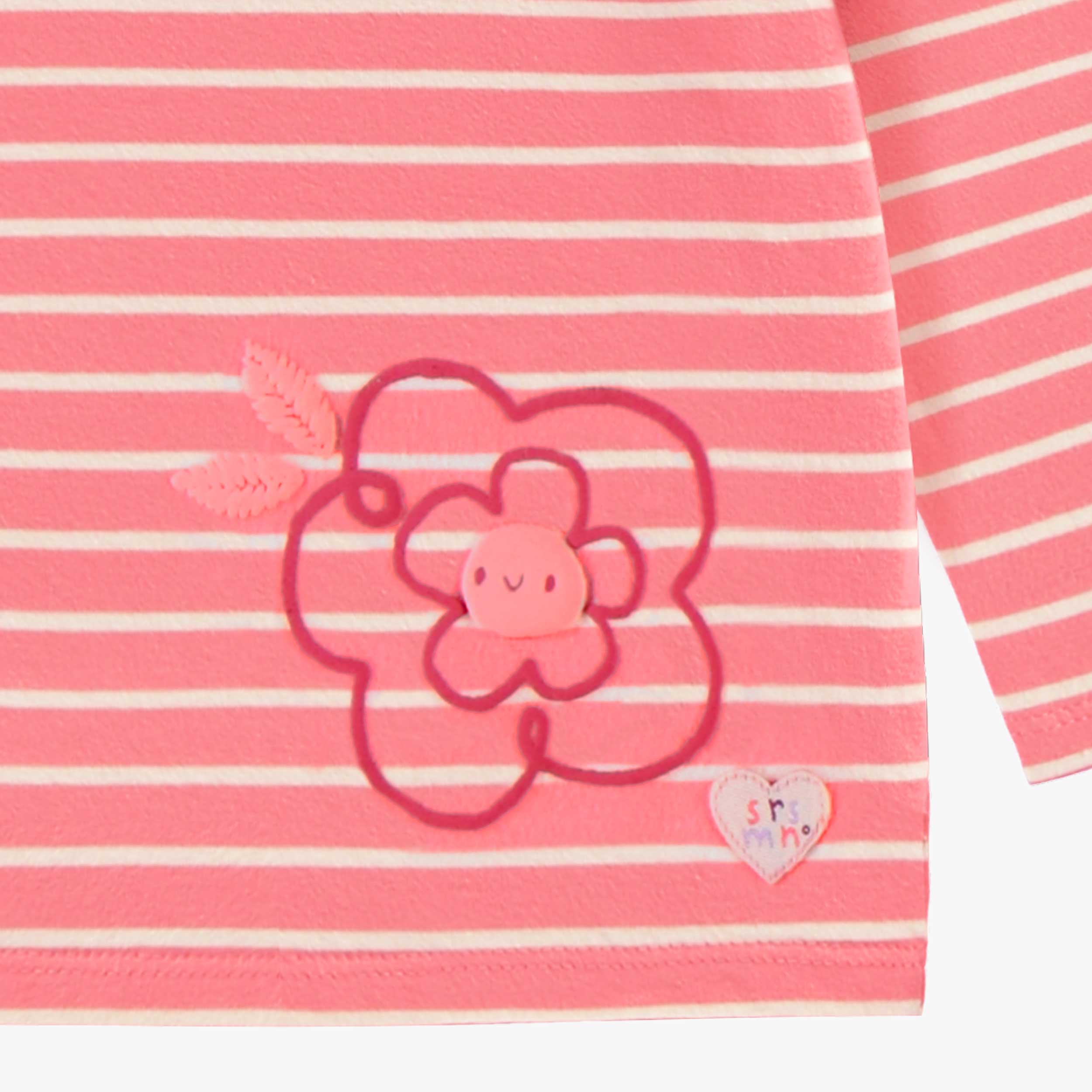 T-shirt rose à rayures, bébé - Image 2