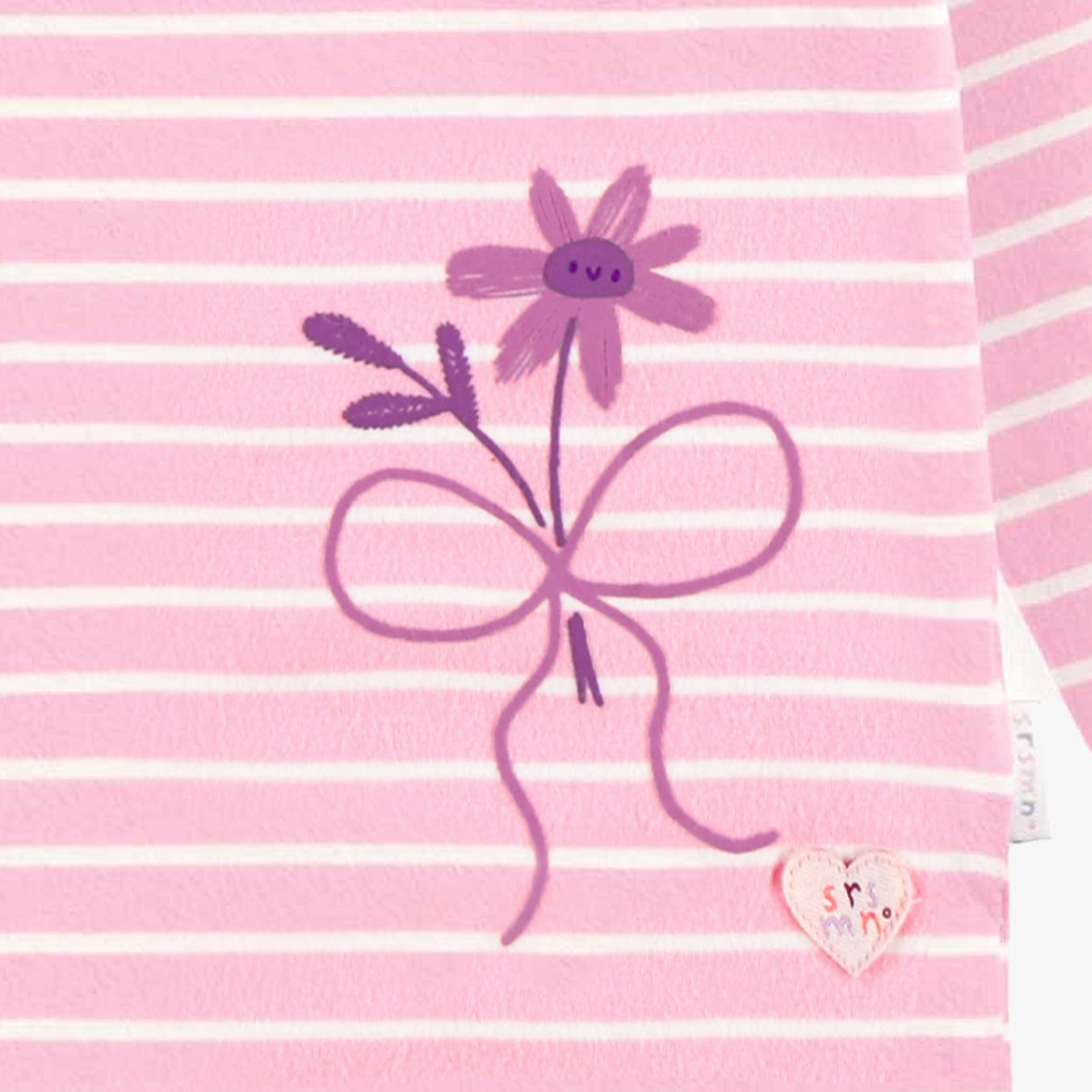 T-shirt lilas à rayures, enfant - Image 2