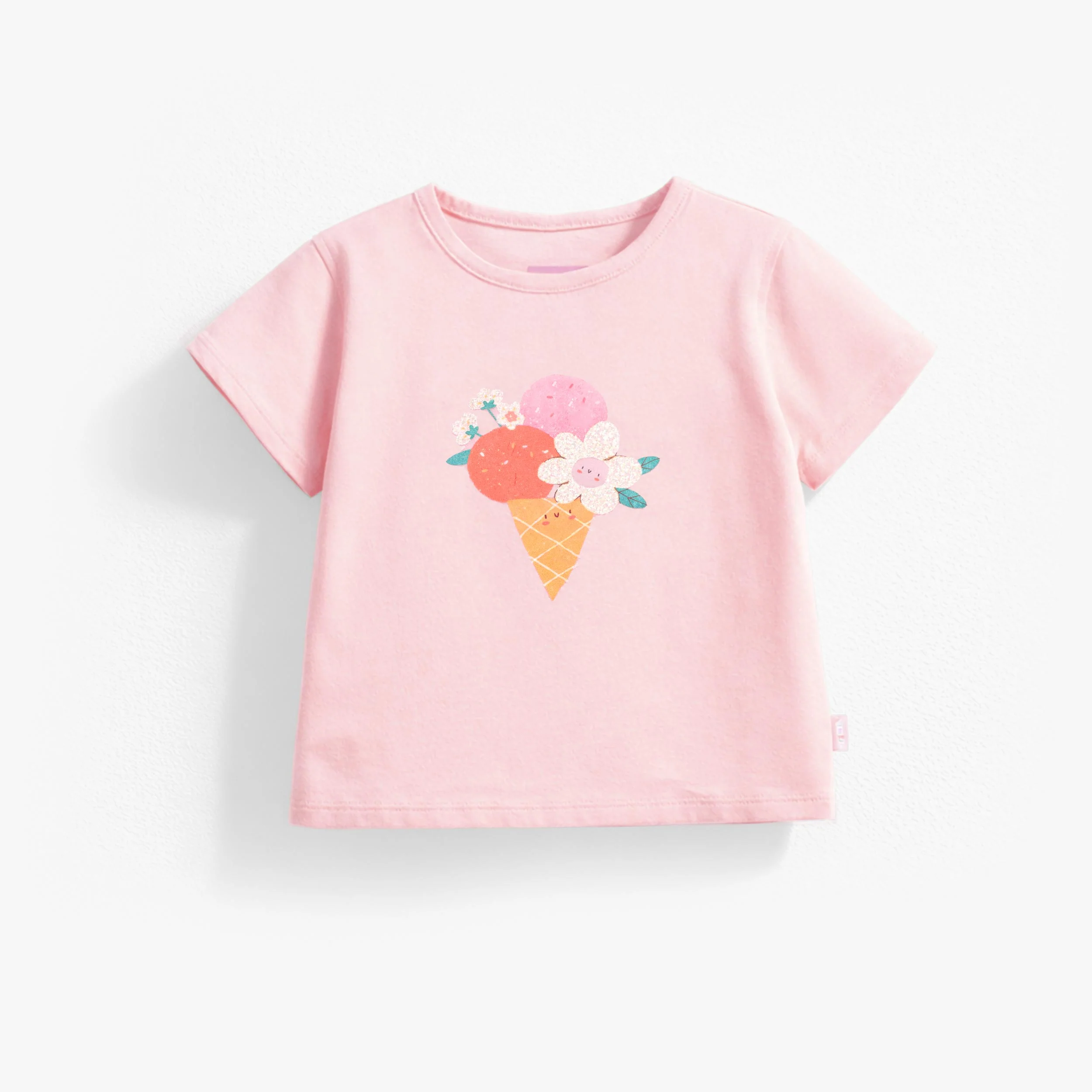 T-shirt rose avec illustration, bébé