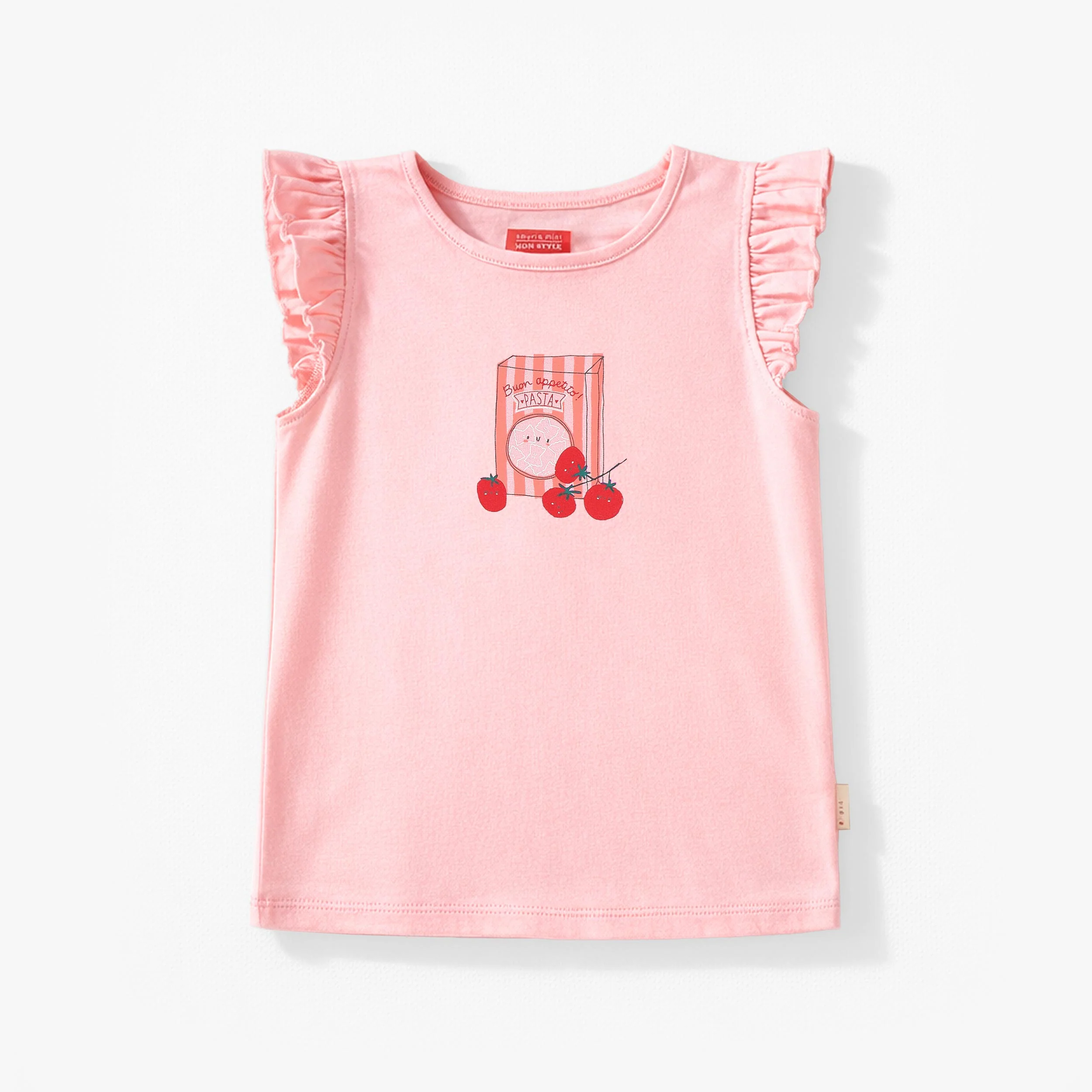 T-shirt rose avec illustration, enfant