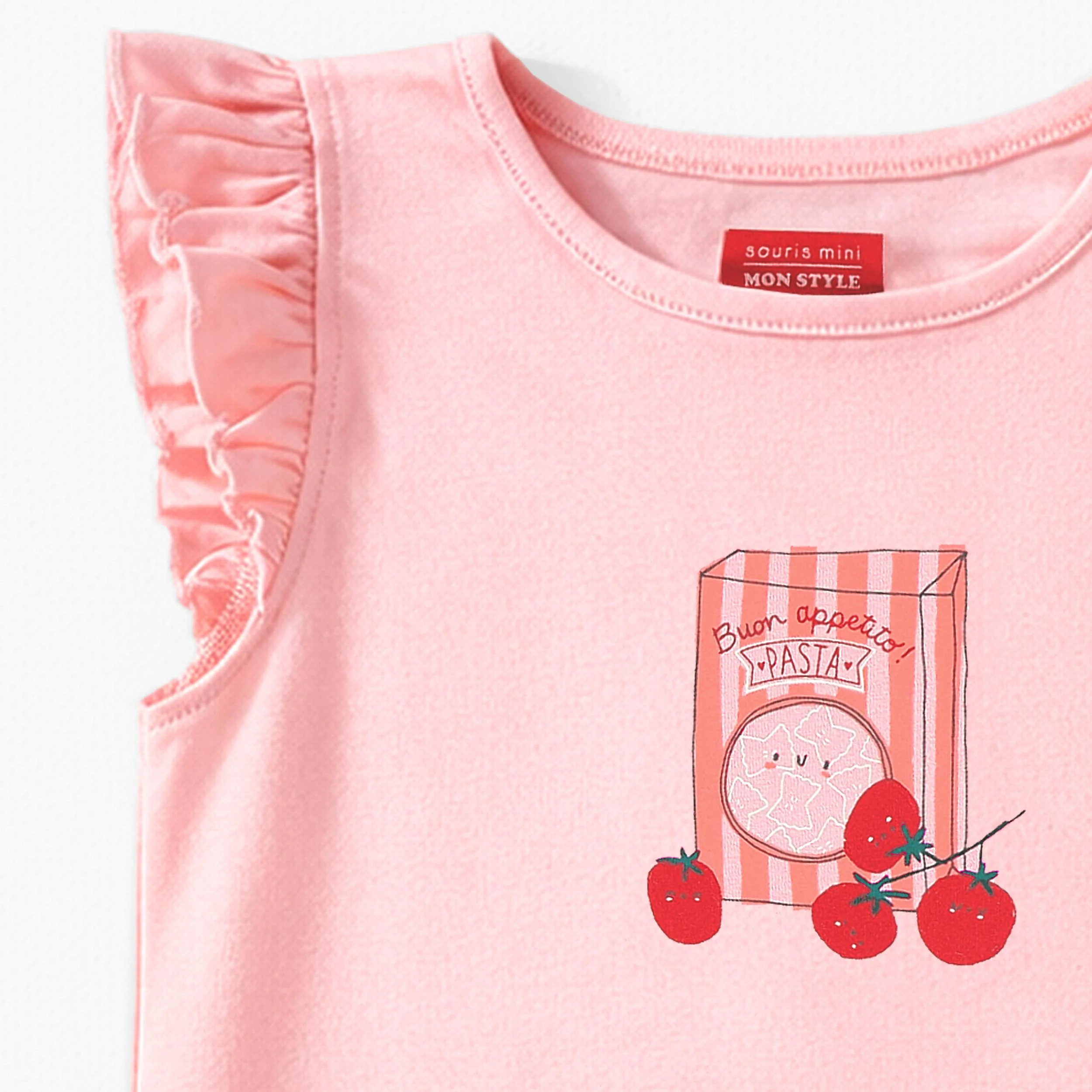 T-shirt rose avec illustration, enfant - Image 5