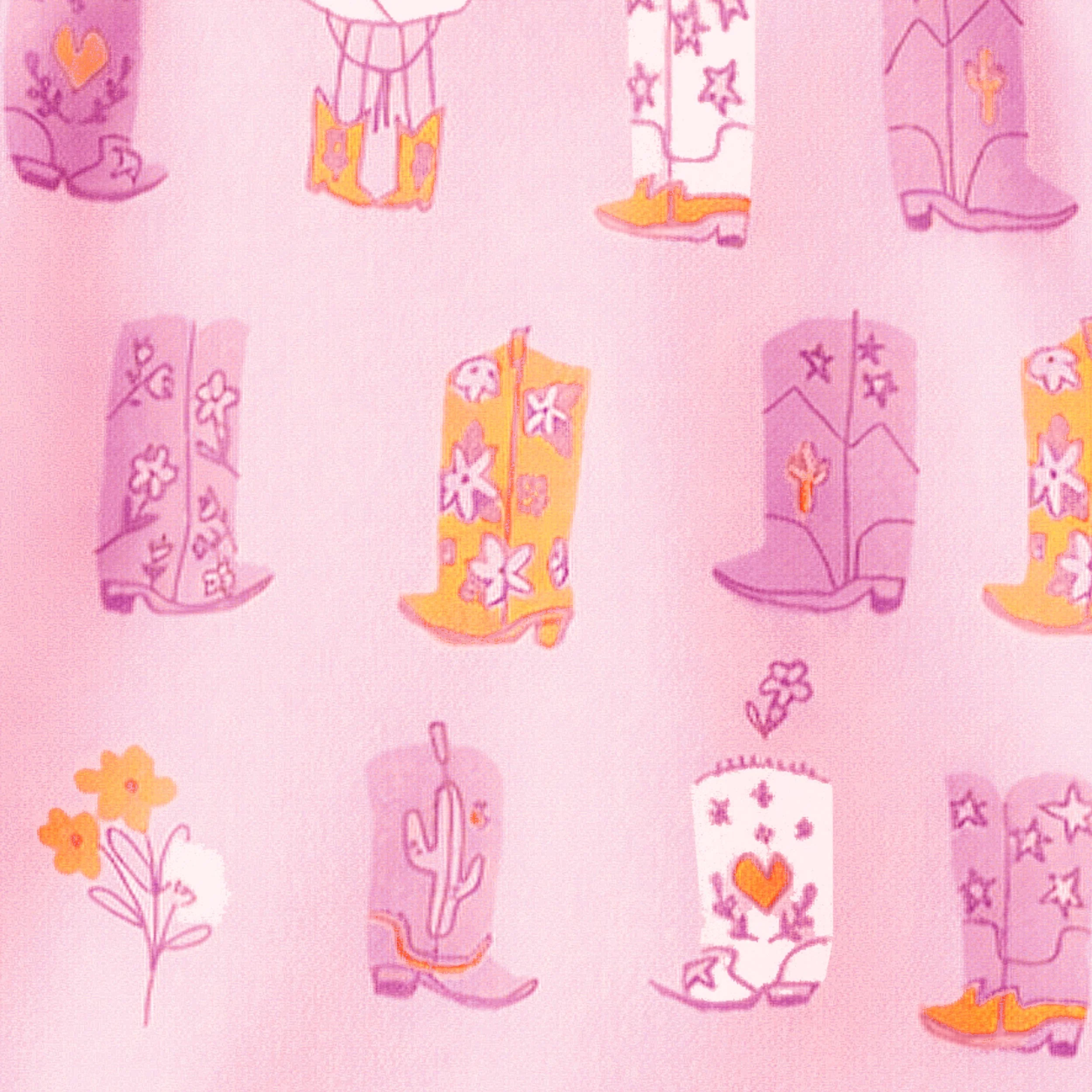 T-shirt rose à motifs bottes de cowboy, bébé - Image 2