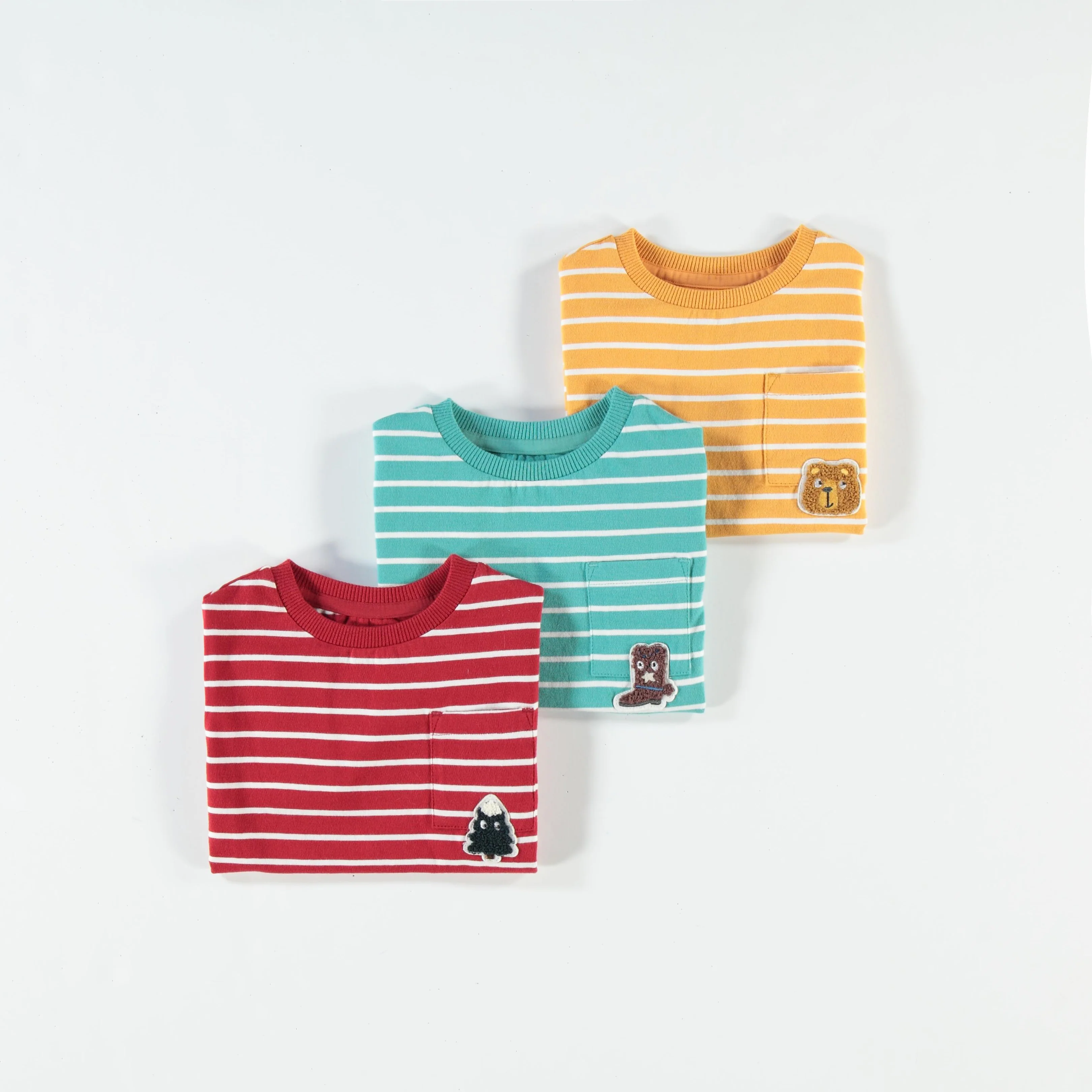 T-shirt rouge à rayures, bébé - Image 3