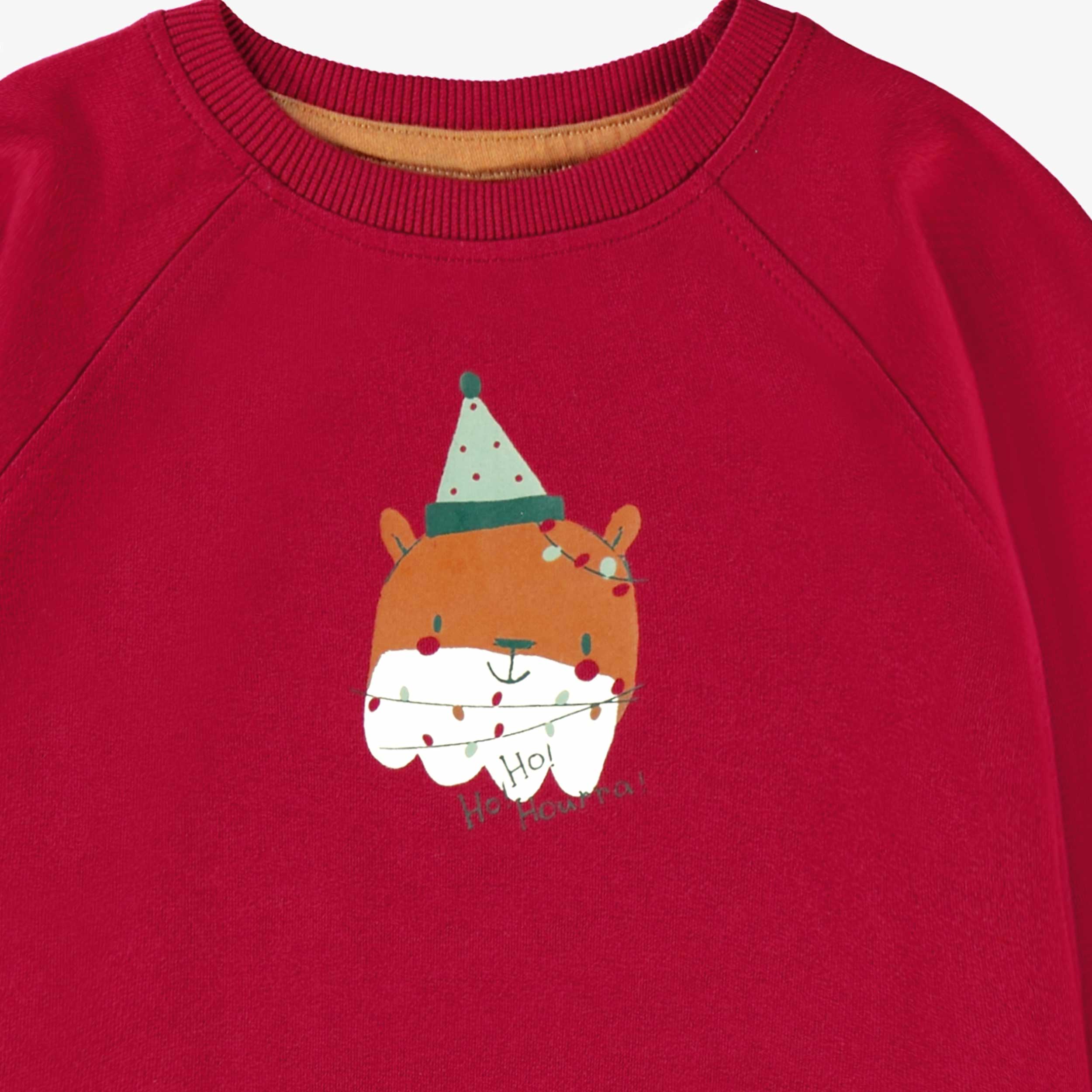 T-shirt rouge avec illustration des Fêtes, bébé - Image 4