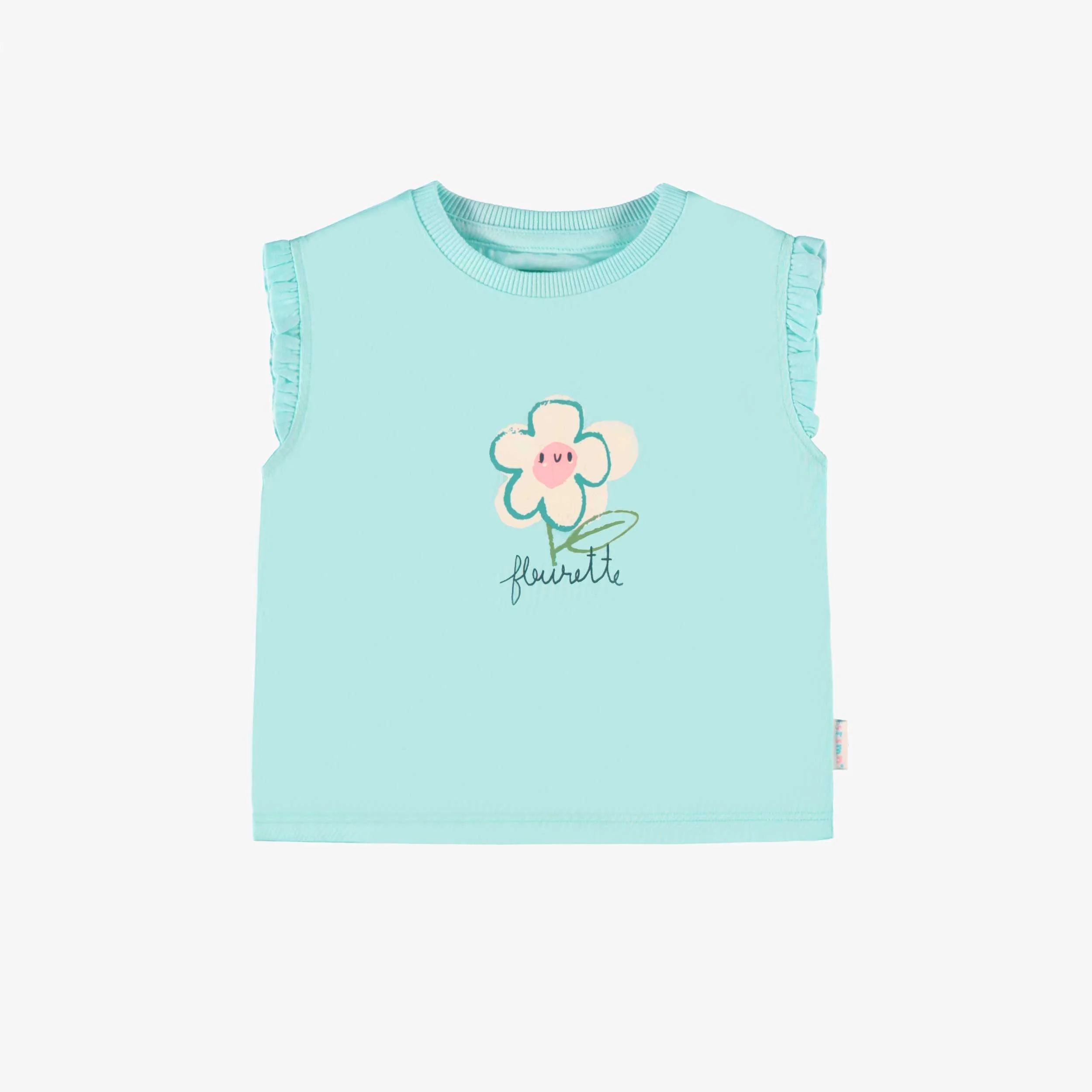 T-shirt sans manches bleu avec illustration, bébé