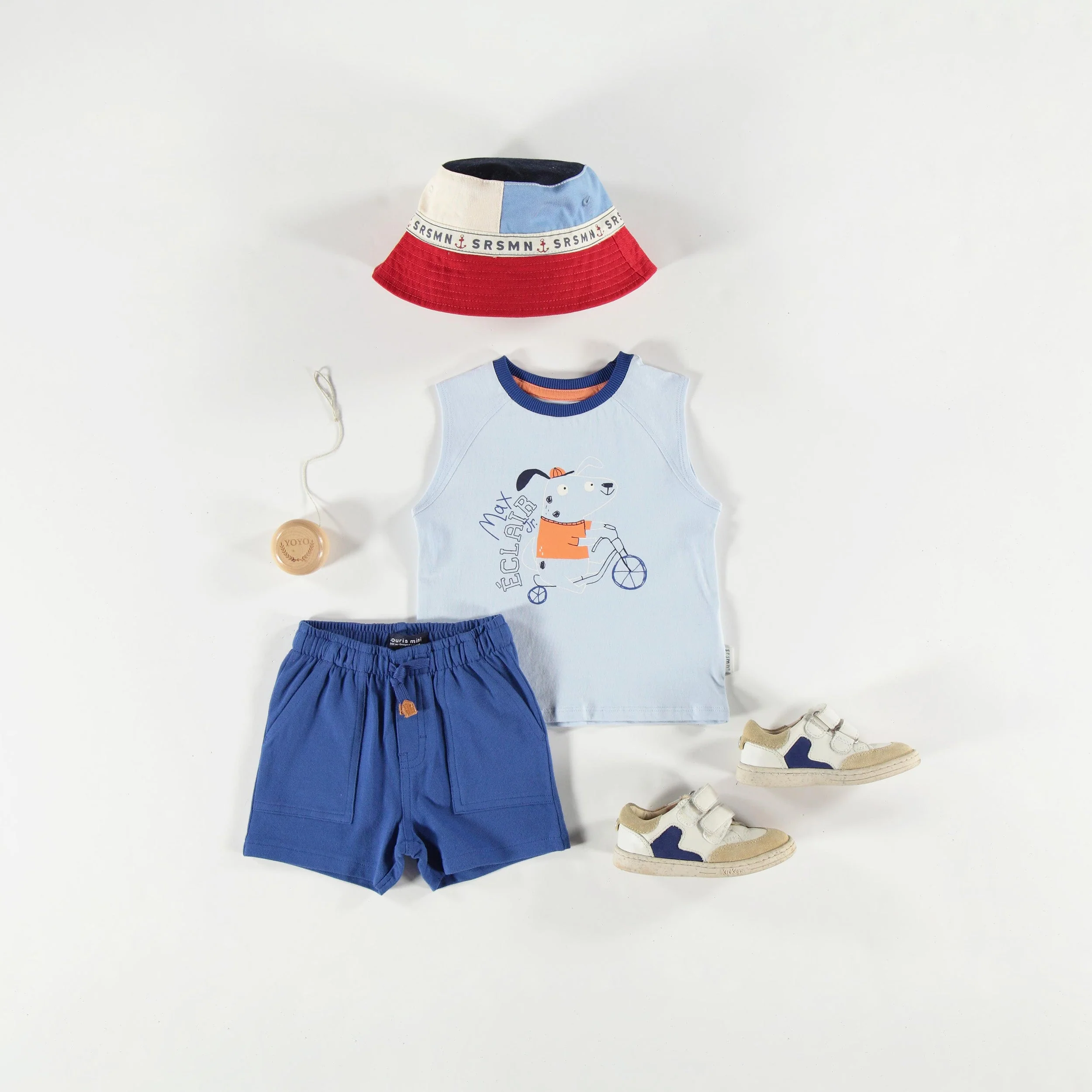 T-shirt sans manches bleu avec illustration, bébé - Image 3