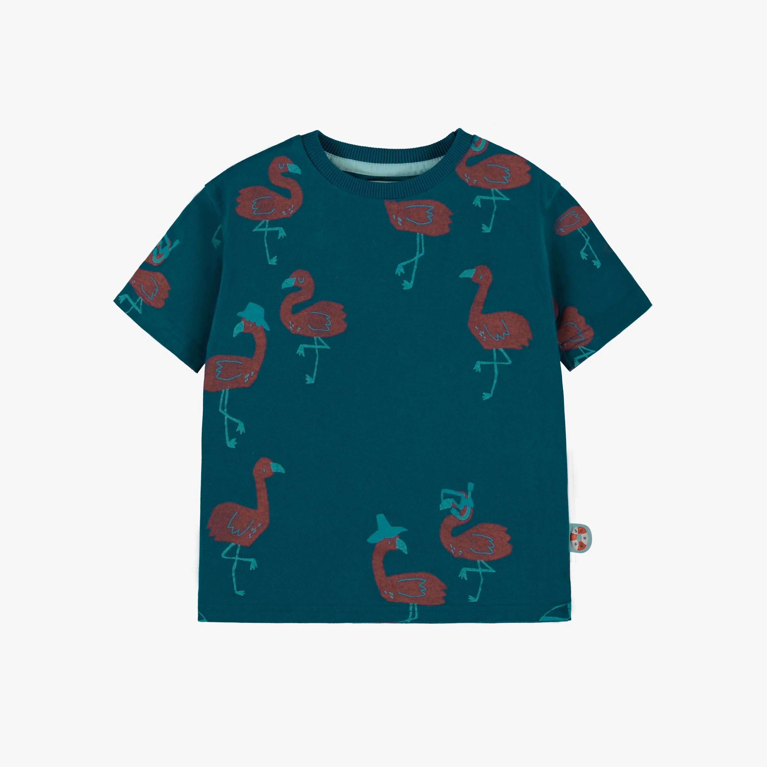 T-shirt turquoise à motifs, bébé