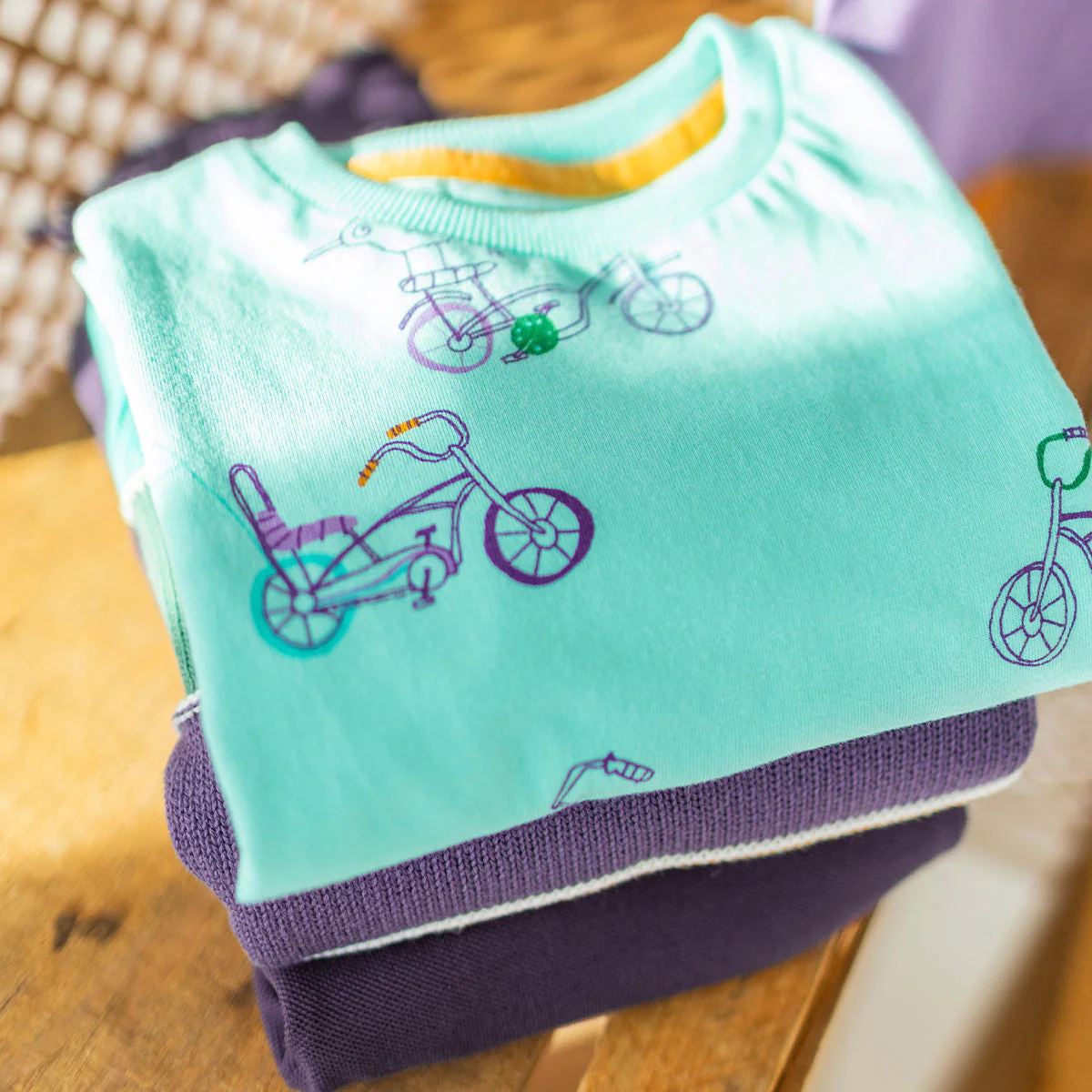 T-shirt turquoise à motifs, bébé - Image 3