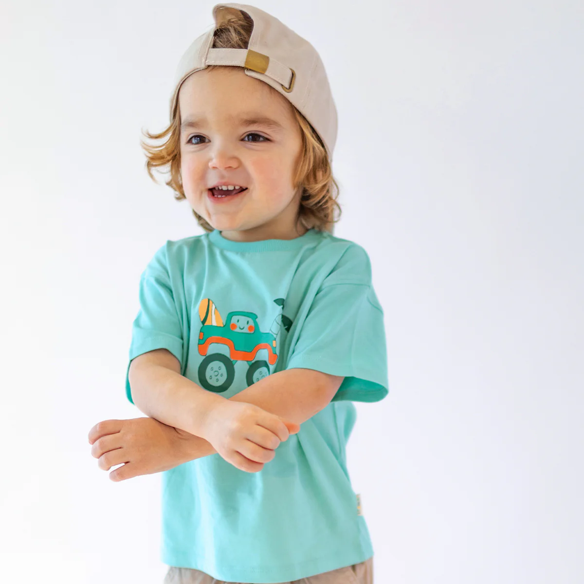T-shirt turquoise avec illustration, bébé - Image 3